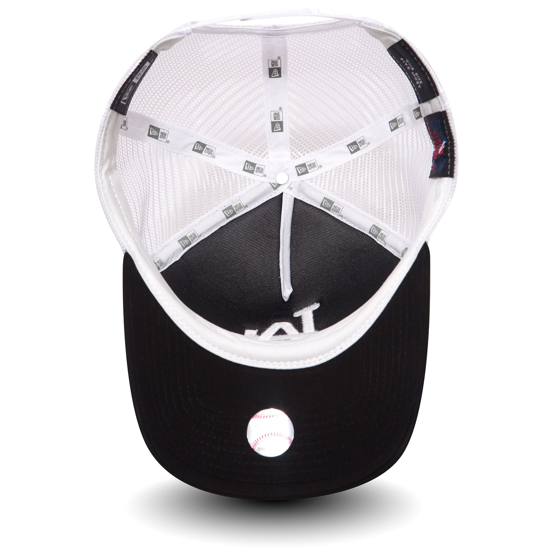 Official New Era LA Dodgers Black A-Frame Trucker Snapback Cap