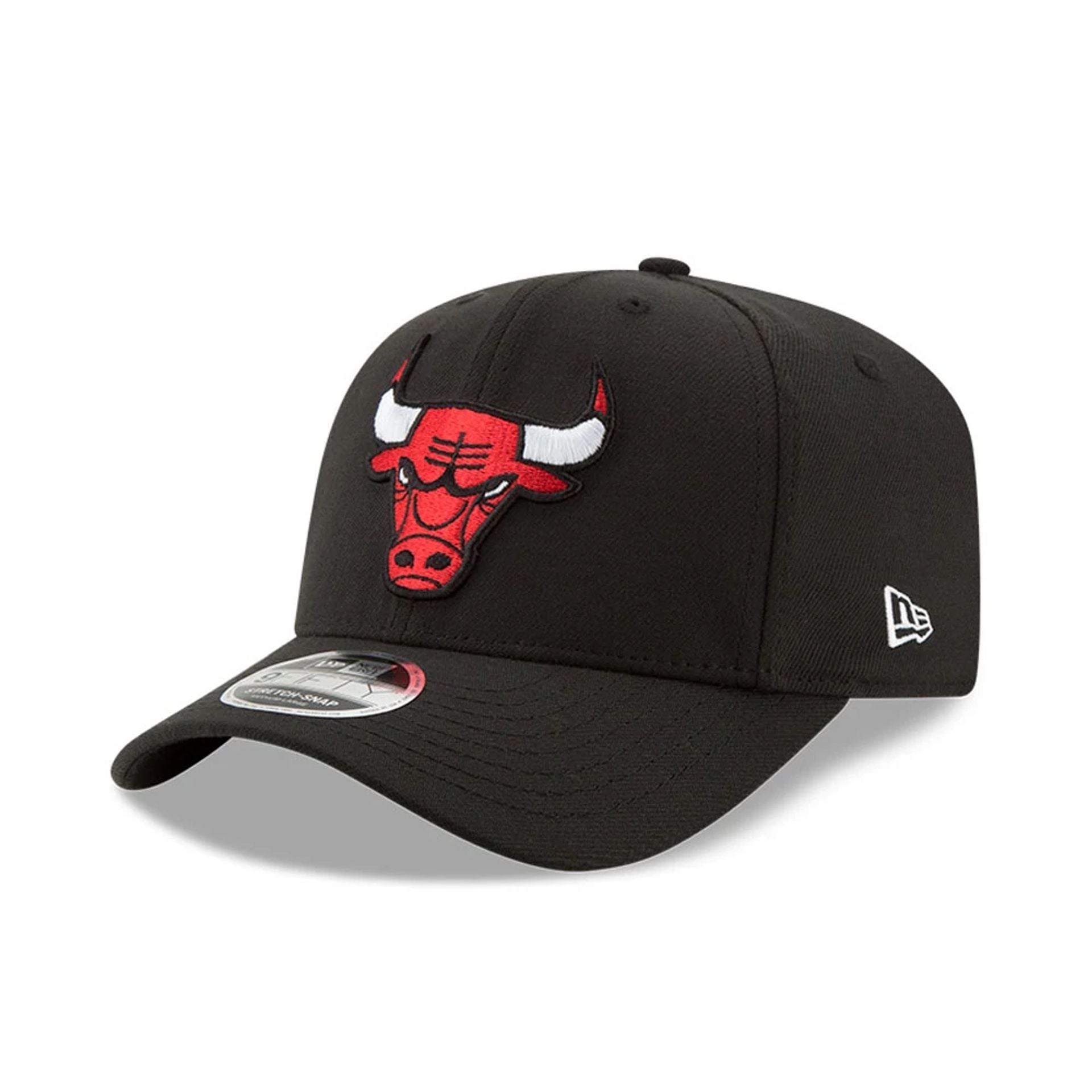 Chicago Bulls Black 9FIFTY Stretch Snap Cap