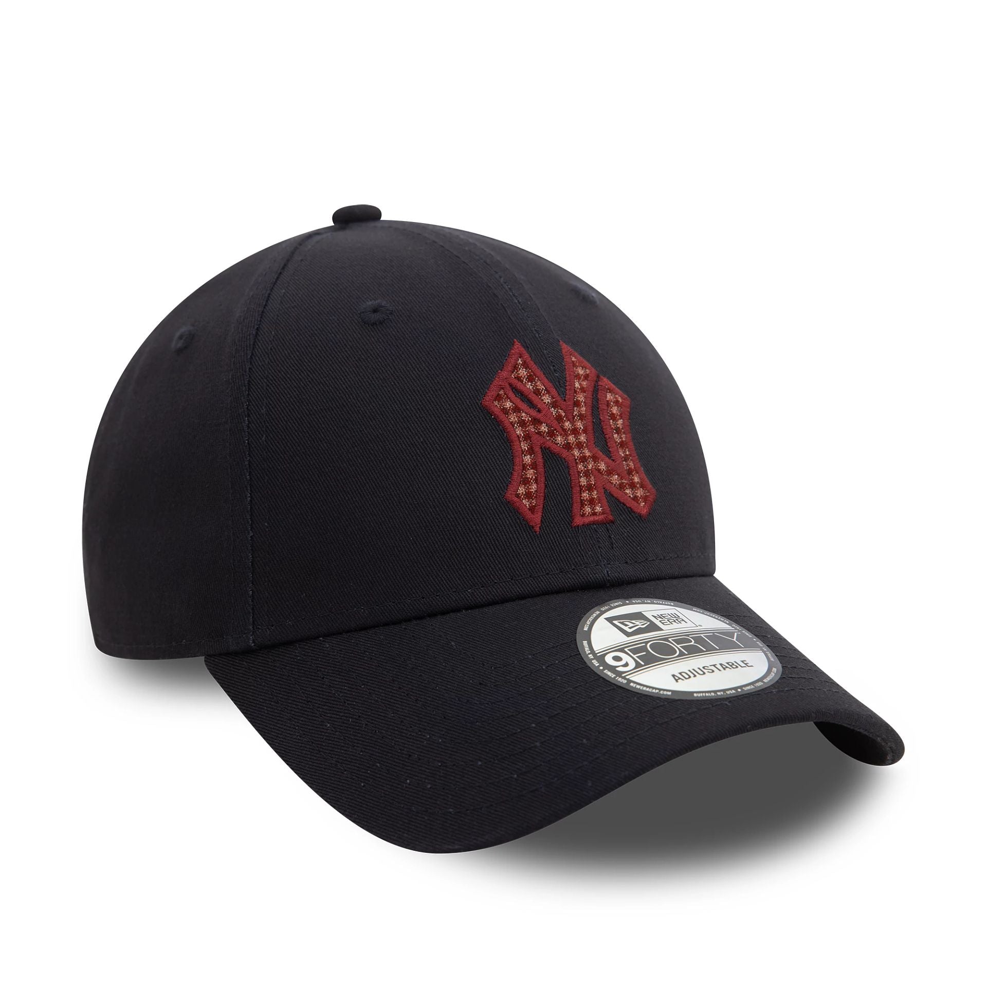 New York Yankees Check Infill Navy 9FORTY Adjustable Cap