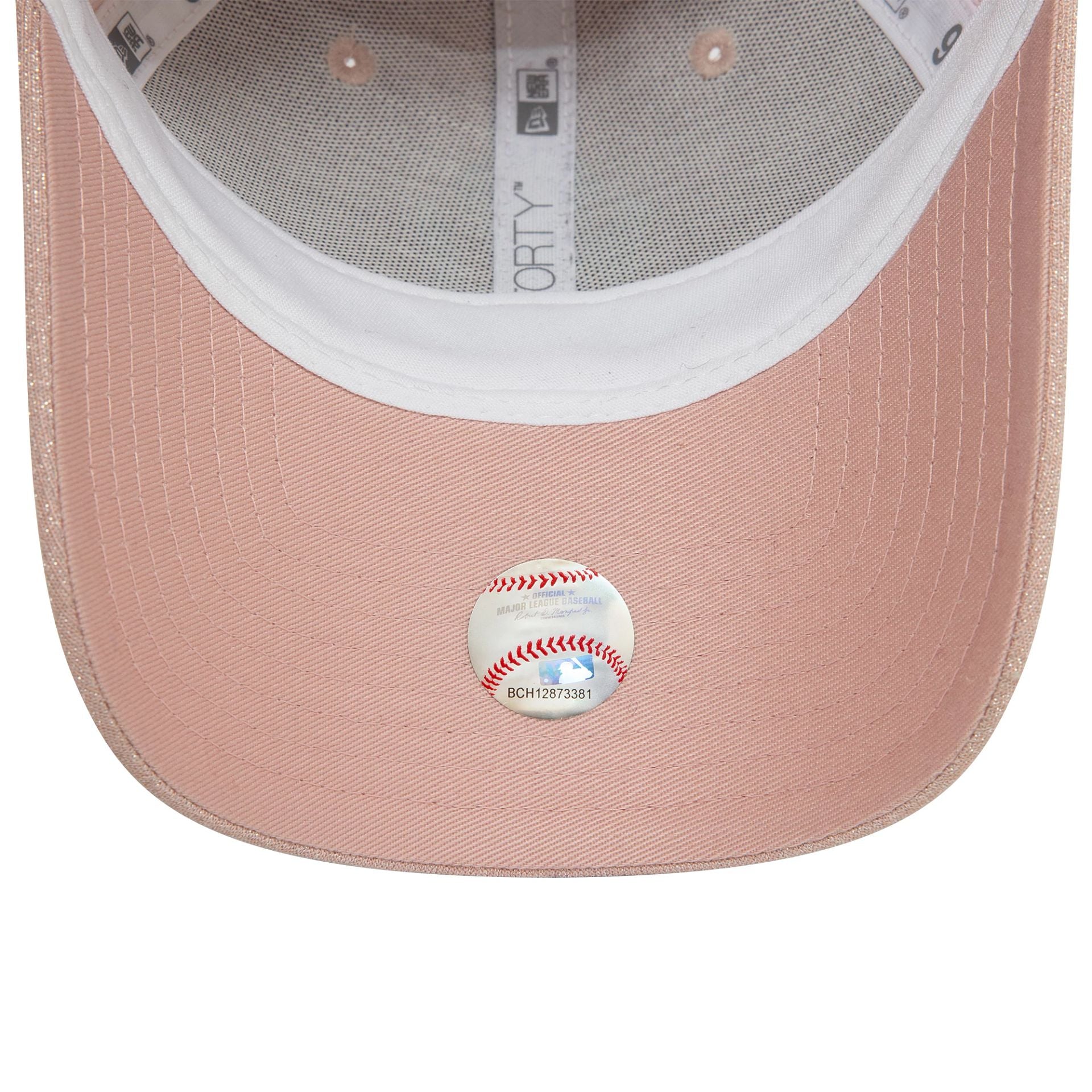 New York Yankees Womens Glitter Pastel Pink 9FORTY Adjustable Cap