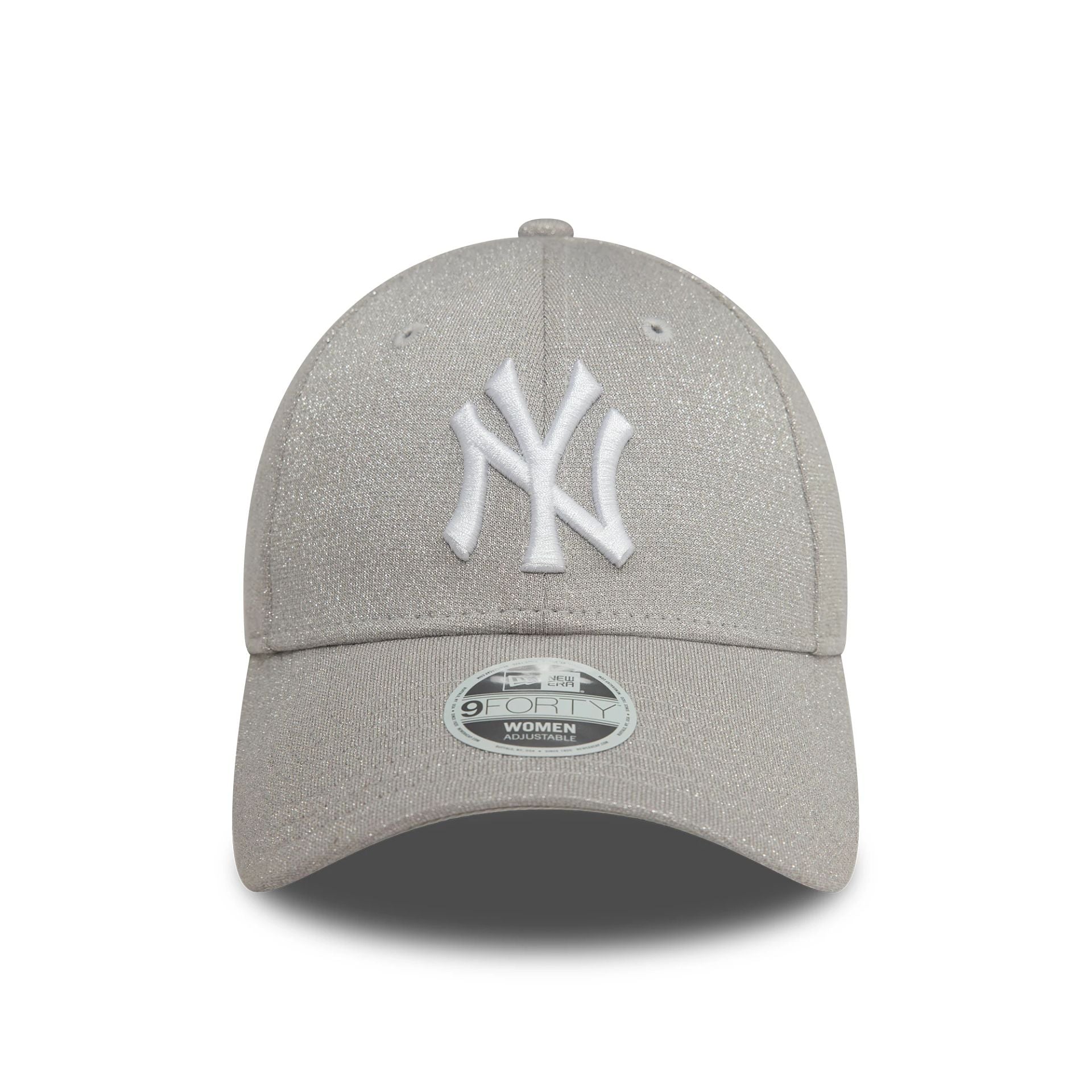 New York Yankees Womens Glitter Silver 9FORTY Adjustable Cap