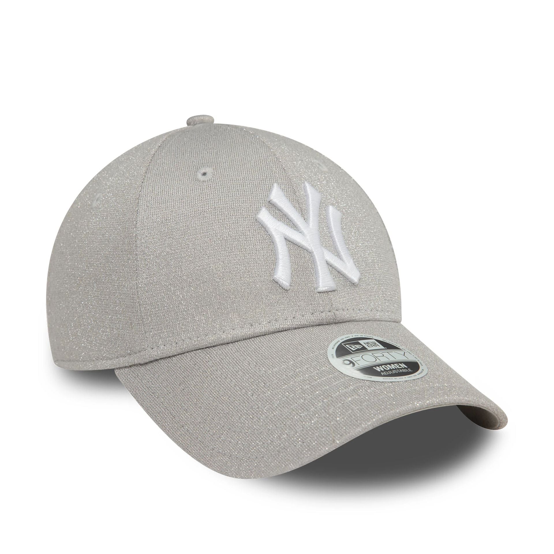 New York Yankees Womens Glitter Silver 9FORTY Adjustable Cap