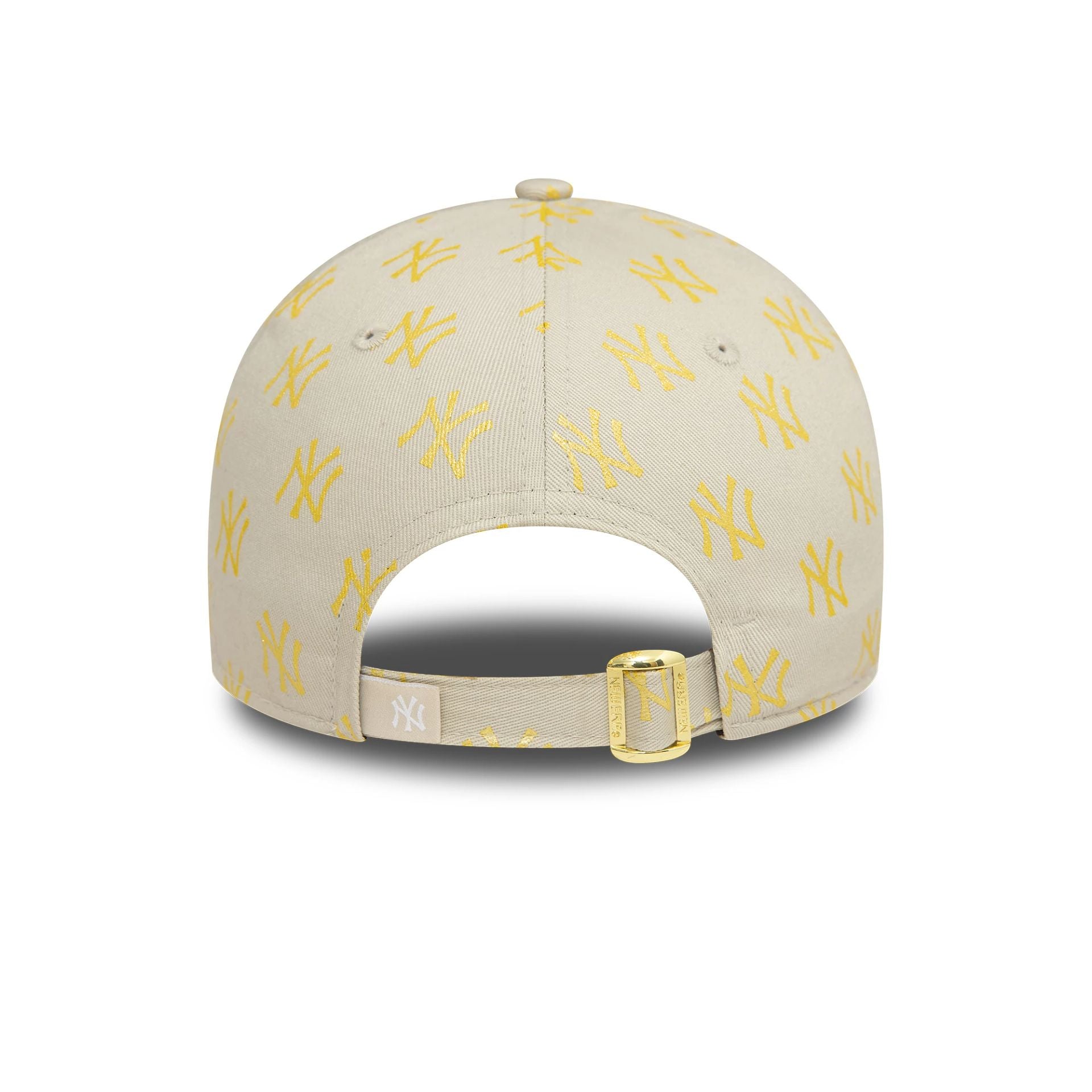 New York Yankees Womens Metallic Mono Light Beige 9FORTY Adjustable Cap