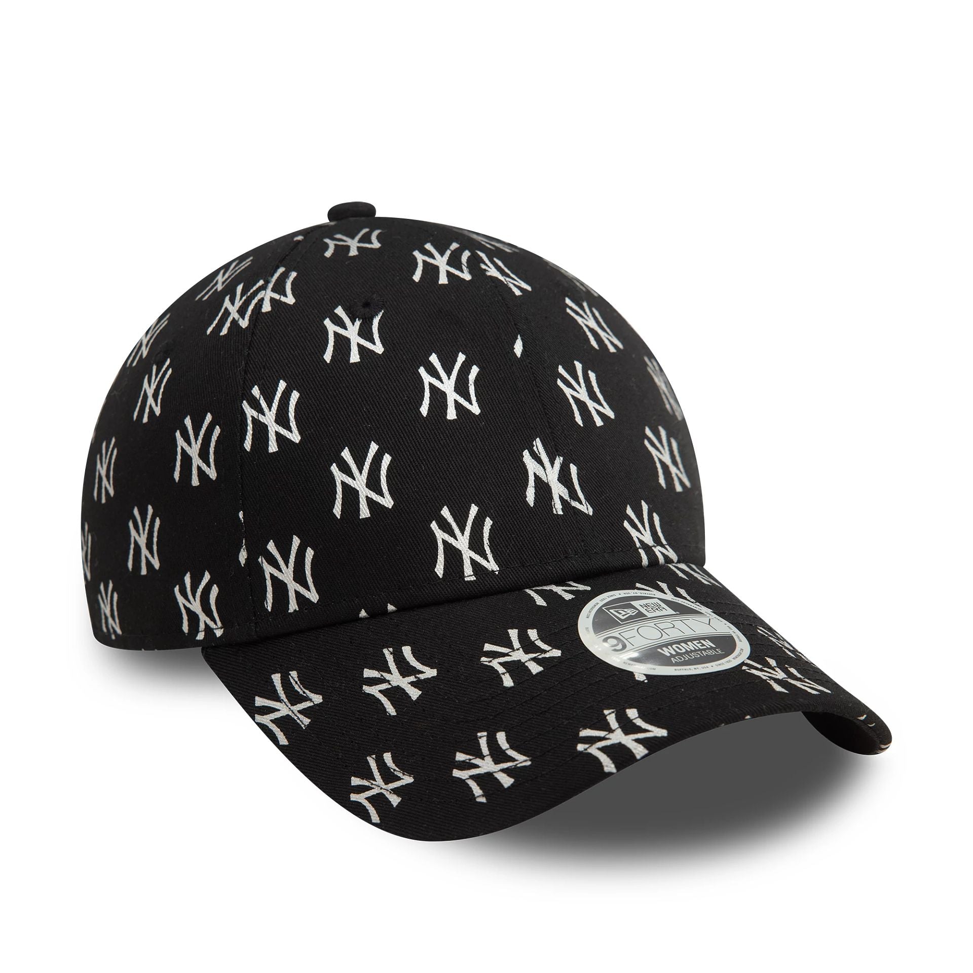 New York Yankees Womens Metallic Mono Black 9FORTY Adjustable Cap