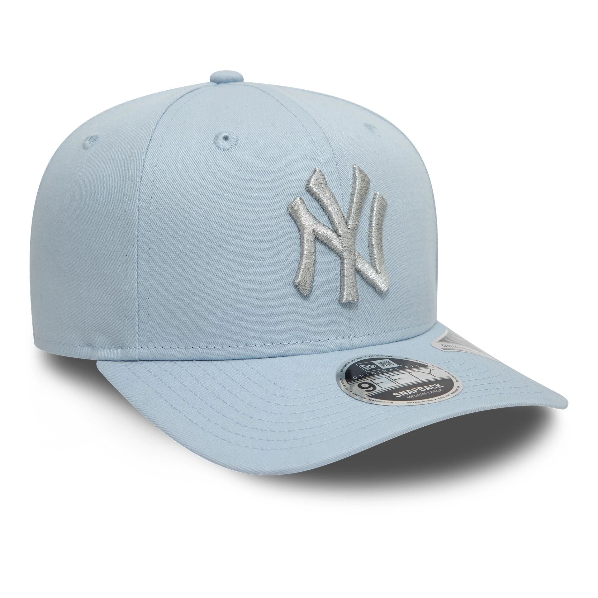New York Yankees Metallic Pastel Blue 9FIFTY Original Fit Snapback Adjustable Cap