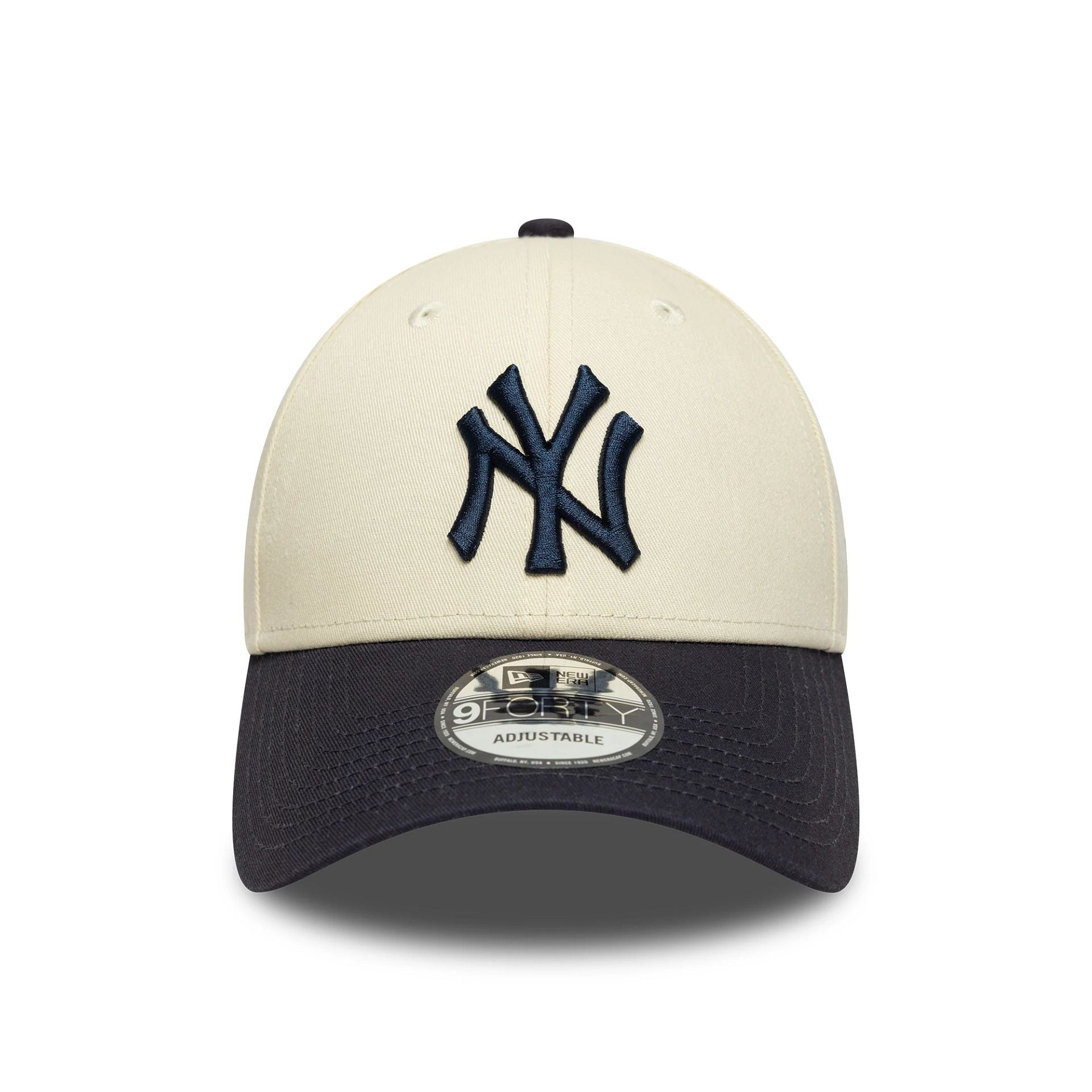 New York Yankees Colour Block Cream 9FORTY Adjustable Cap