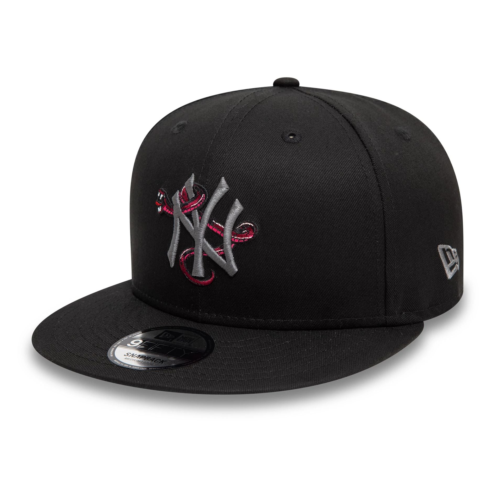 New York Yankees MLB Icon Black 9FIFTY Snapback Adjustable Cap