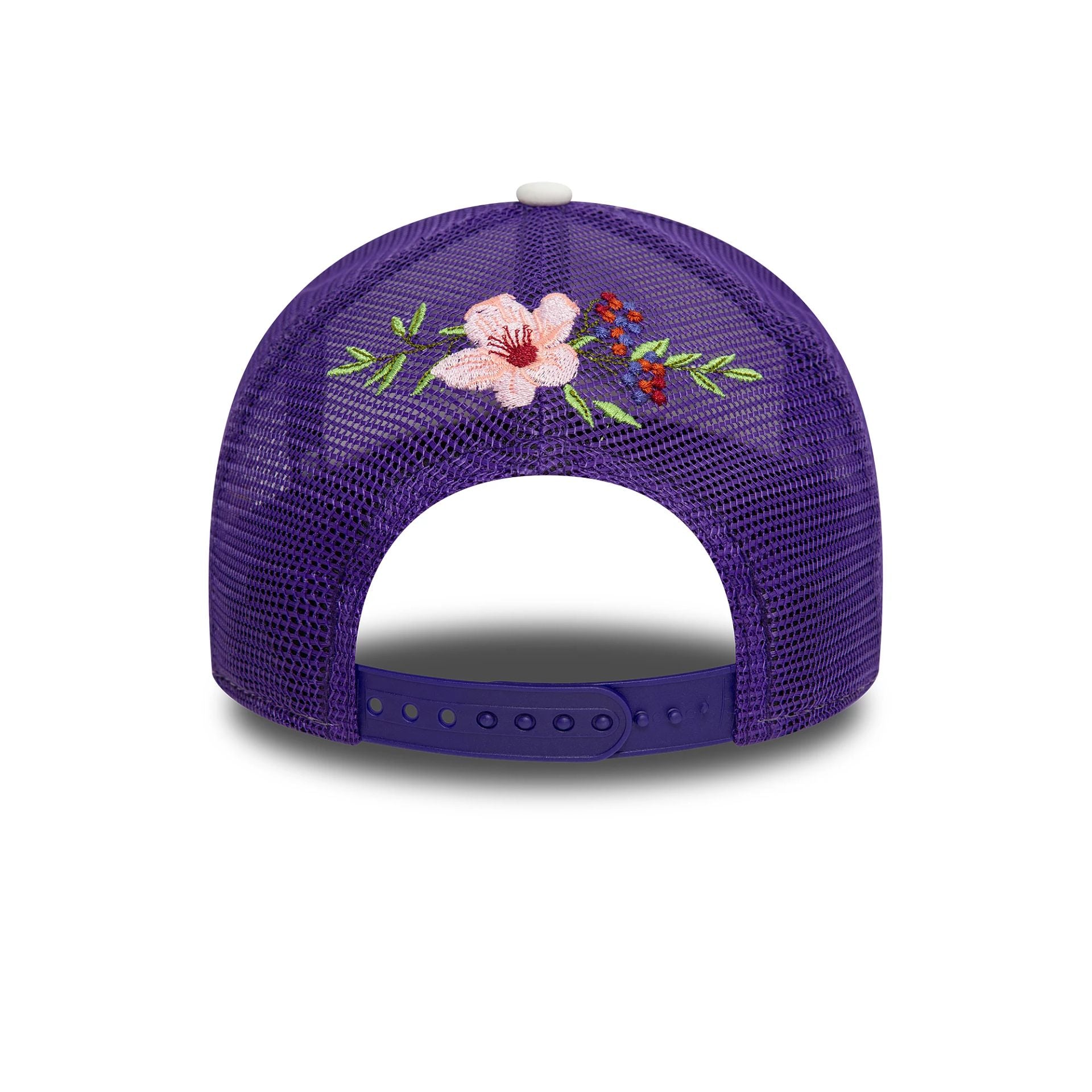 LA Lakers NBA Flower Purple 9FORTY A-Frame Trucker Adjustable Cap