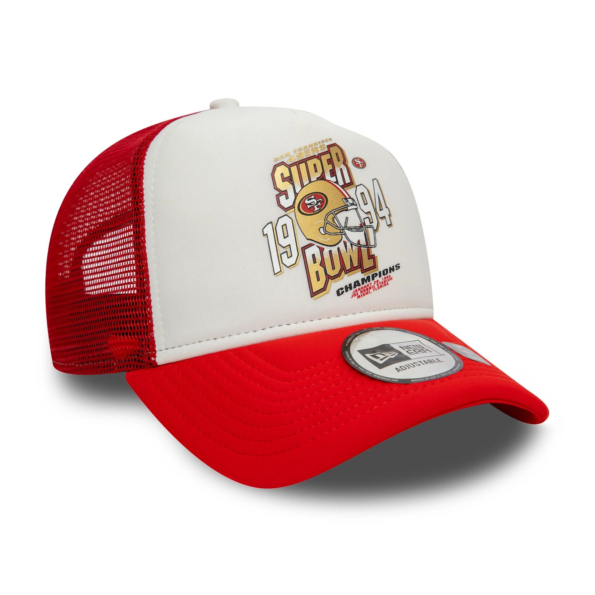 San Francisco 49ers Super Bowl Red 9FORTY A-Frame Trucker Adjustable Cap