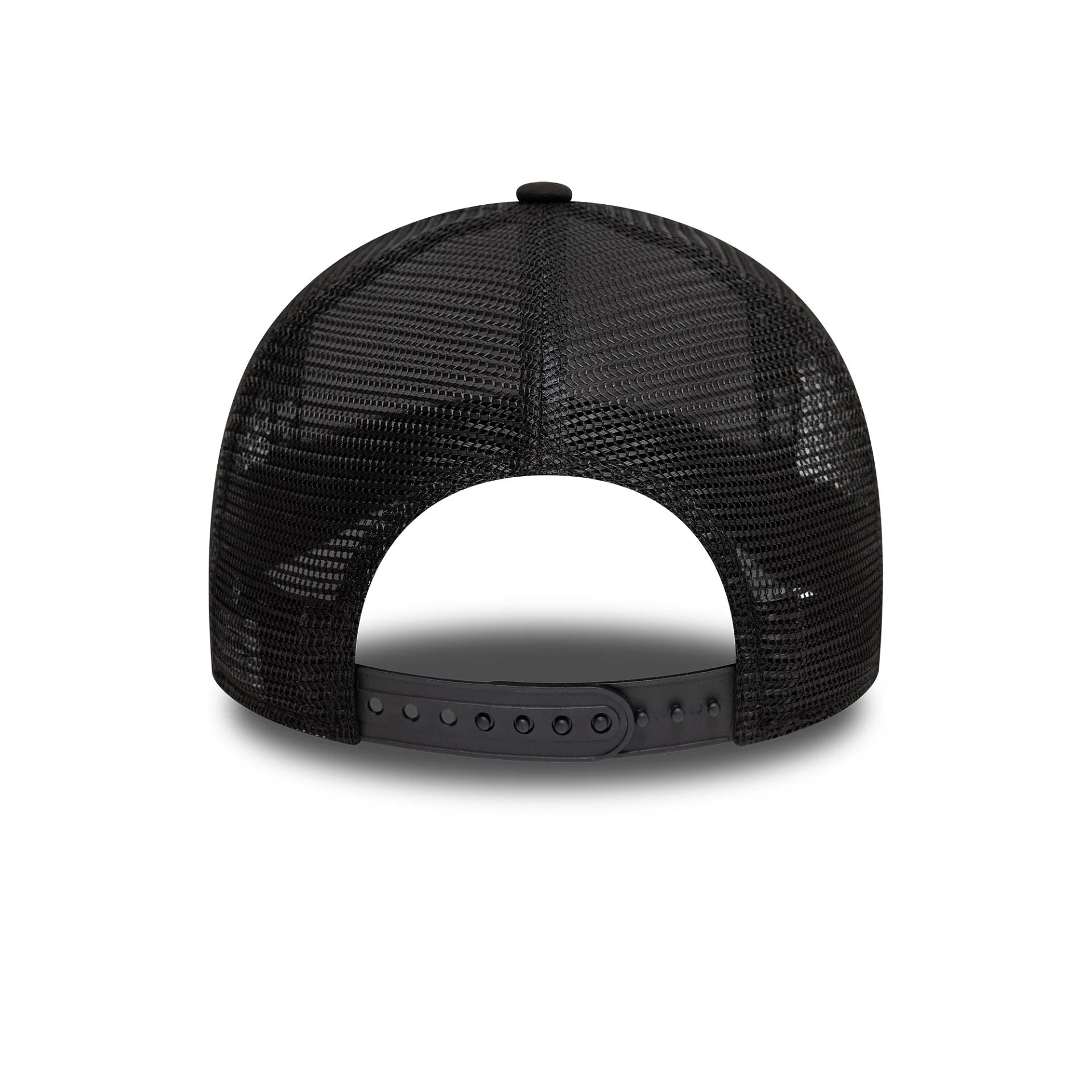 New Era Motorsport Black 9FORTY A-Frame Trucker Adjustable Cap