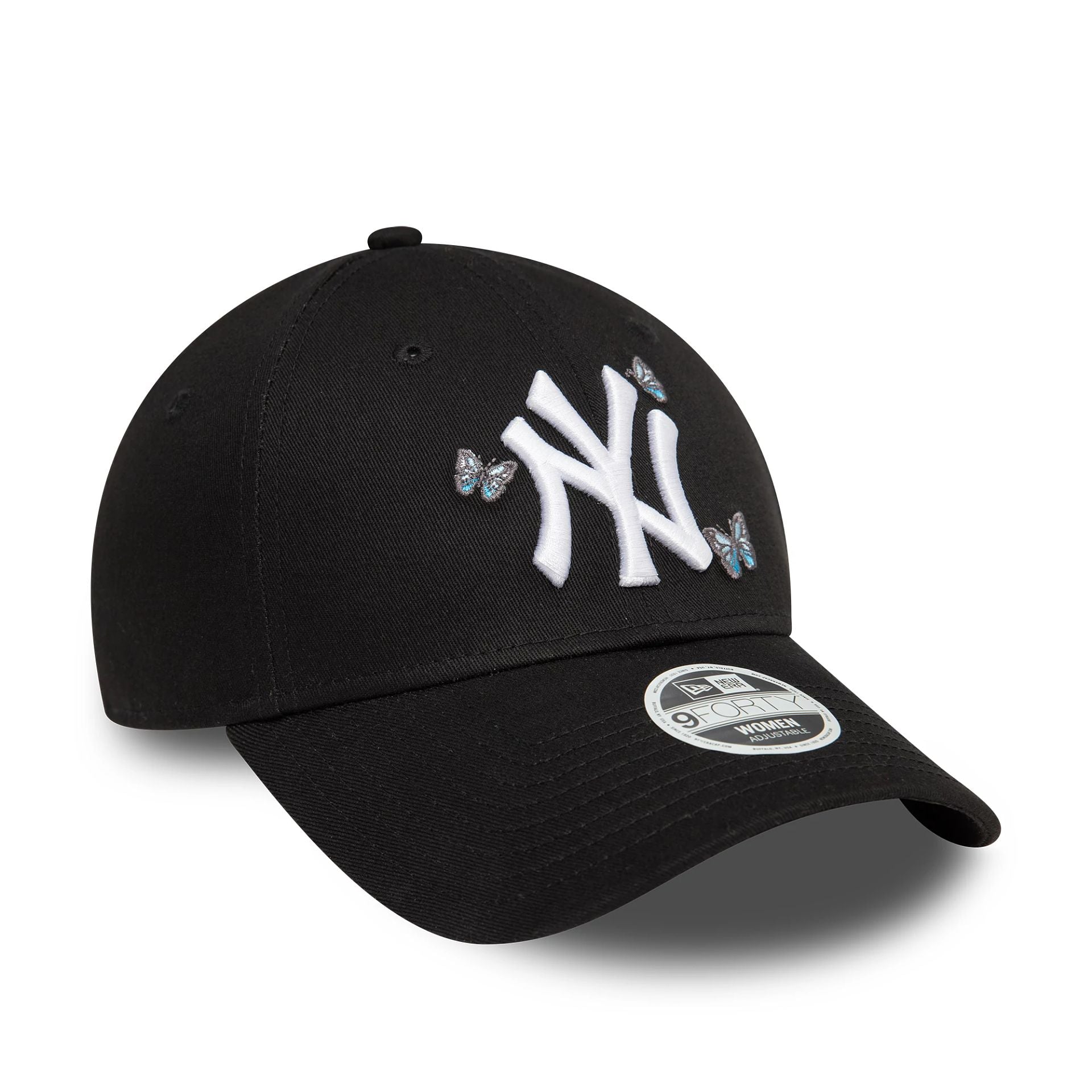 New York Yankees Womens Icon Black 9FORTY Adjustable Cap