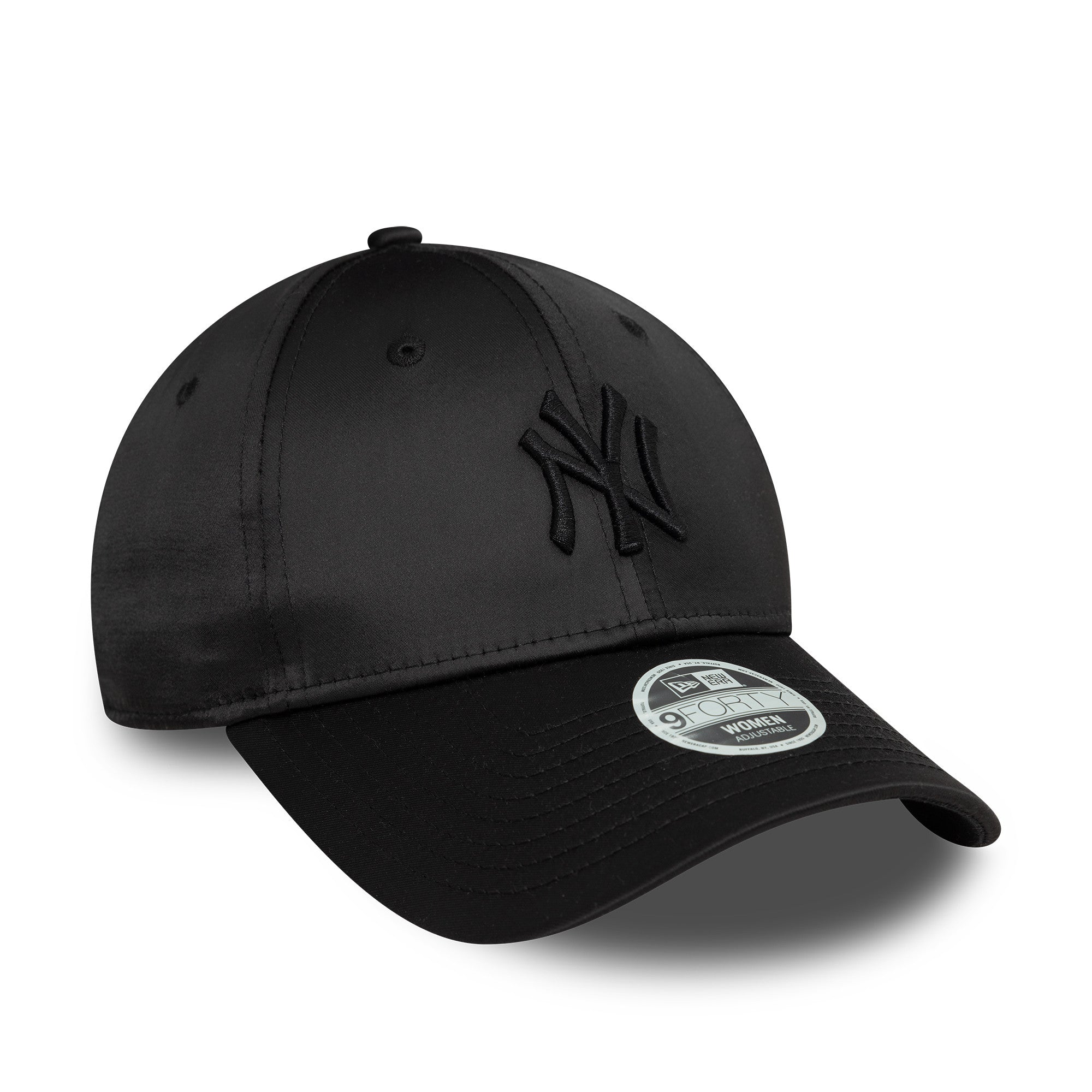 New York Yankees Womens Satin Black 9FORTY Adjustable Cap