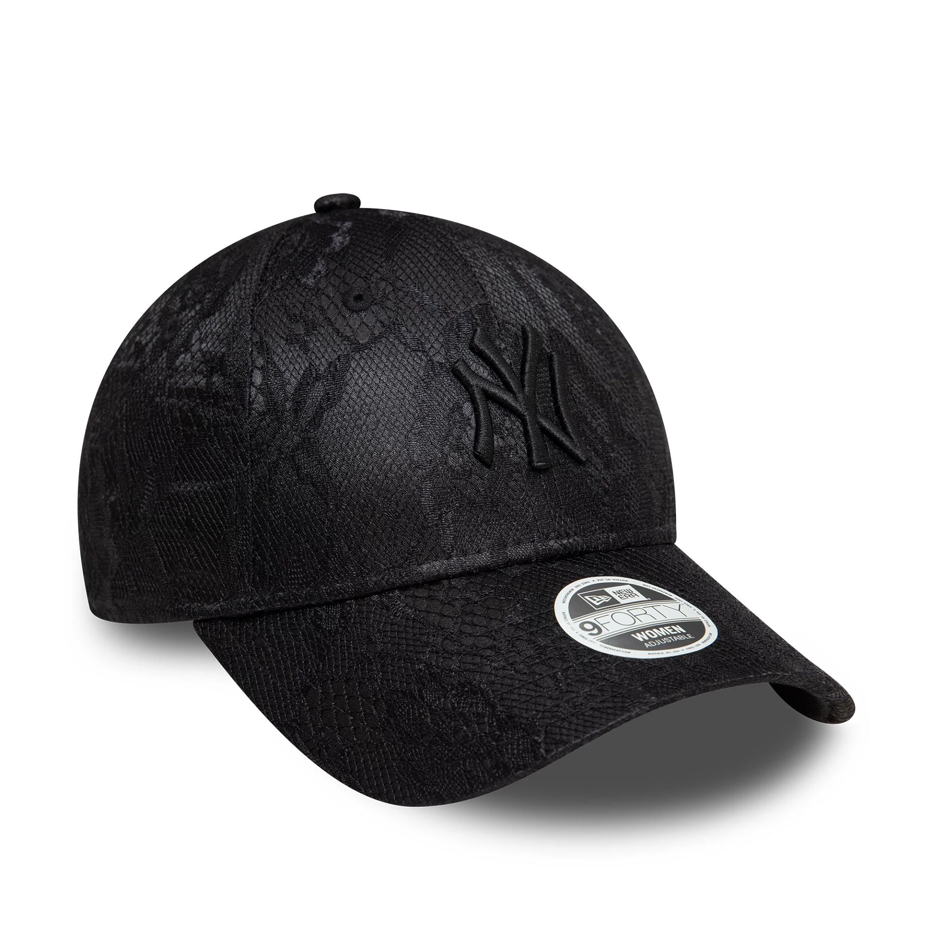 New York Yankees Womens Lace Black 9FORTY Adjustable Cap