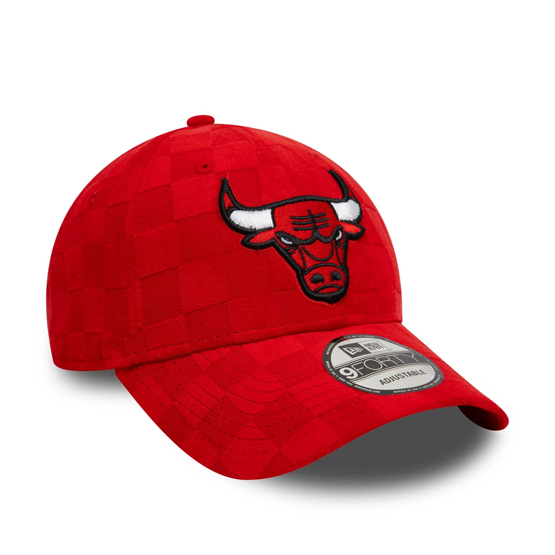 Chicago Bulls Tonal Check Red 9FORTY Adjustable Cap