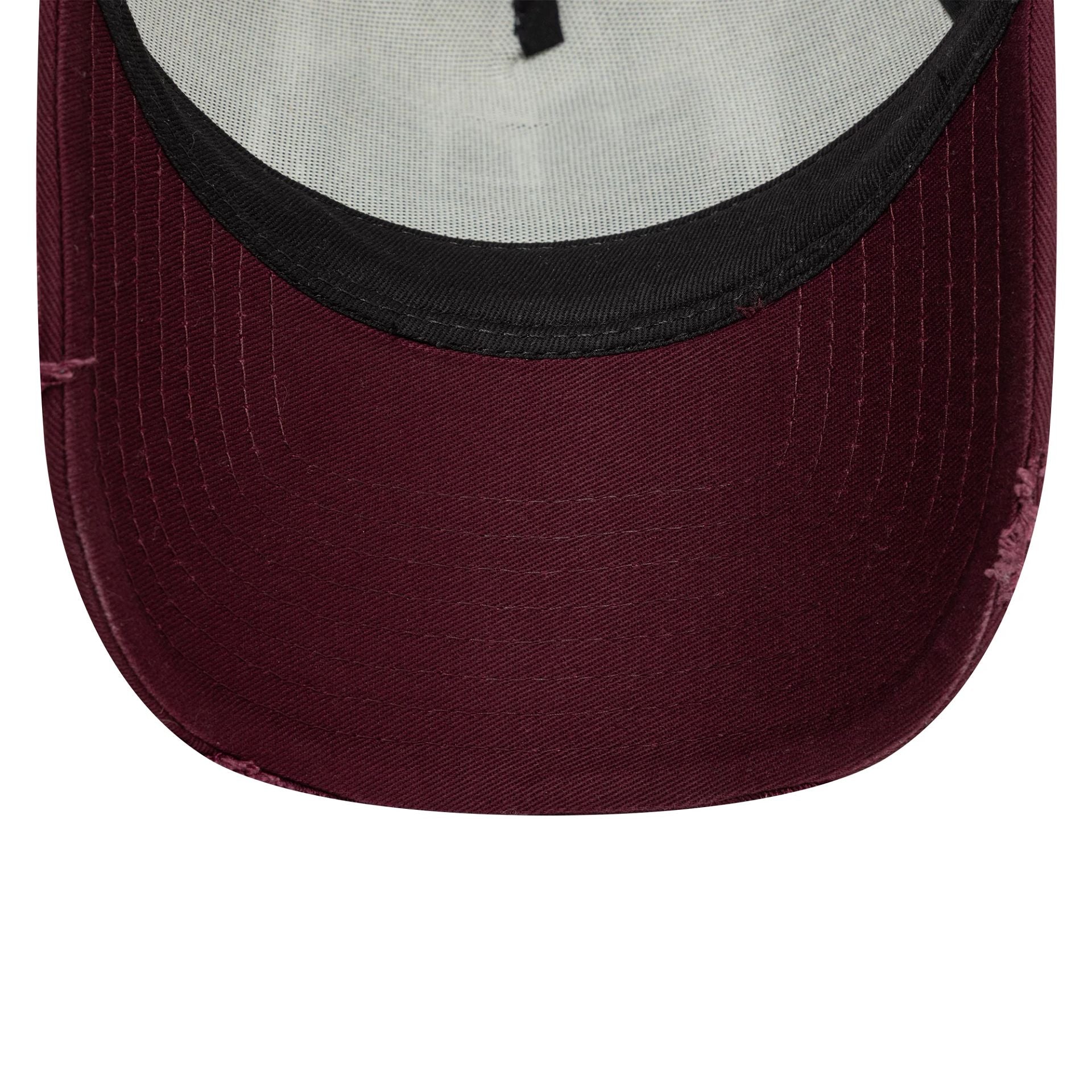 New Era Patch Distressed Dark Red 9FORTY A-Frame Trucker Adjustable Cap