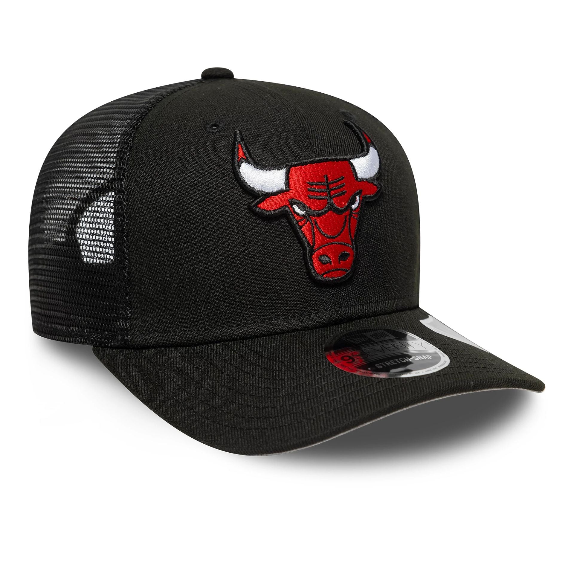 Chicago Bulls NBA Official Team Colour Black 9SEVENTY Stretch Snap Adjustable Cap