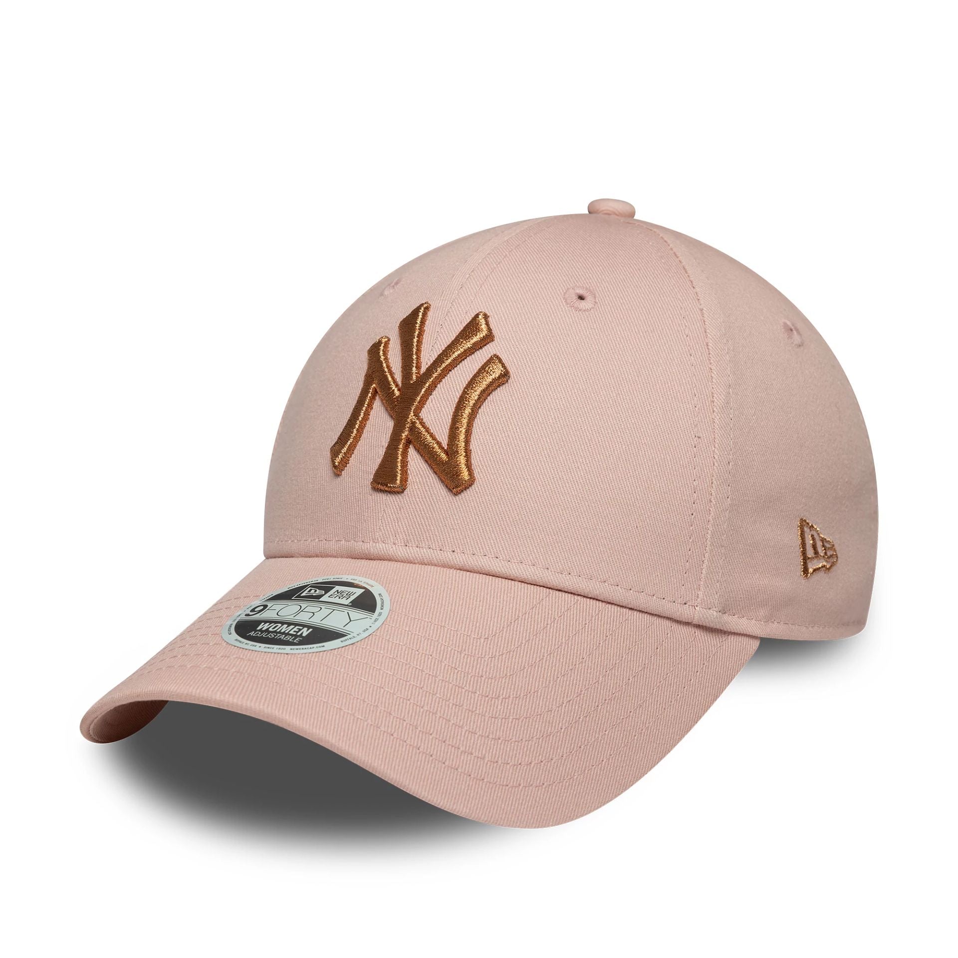 New York Yankees Womens Metallic Pastel Pink 9FORTY Adjustable Cap