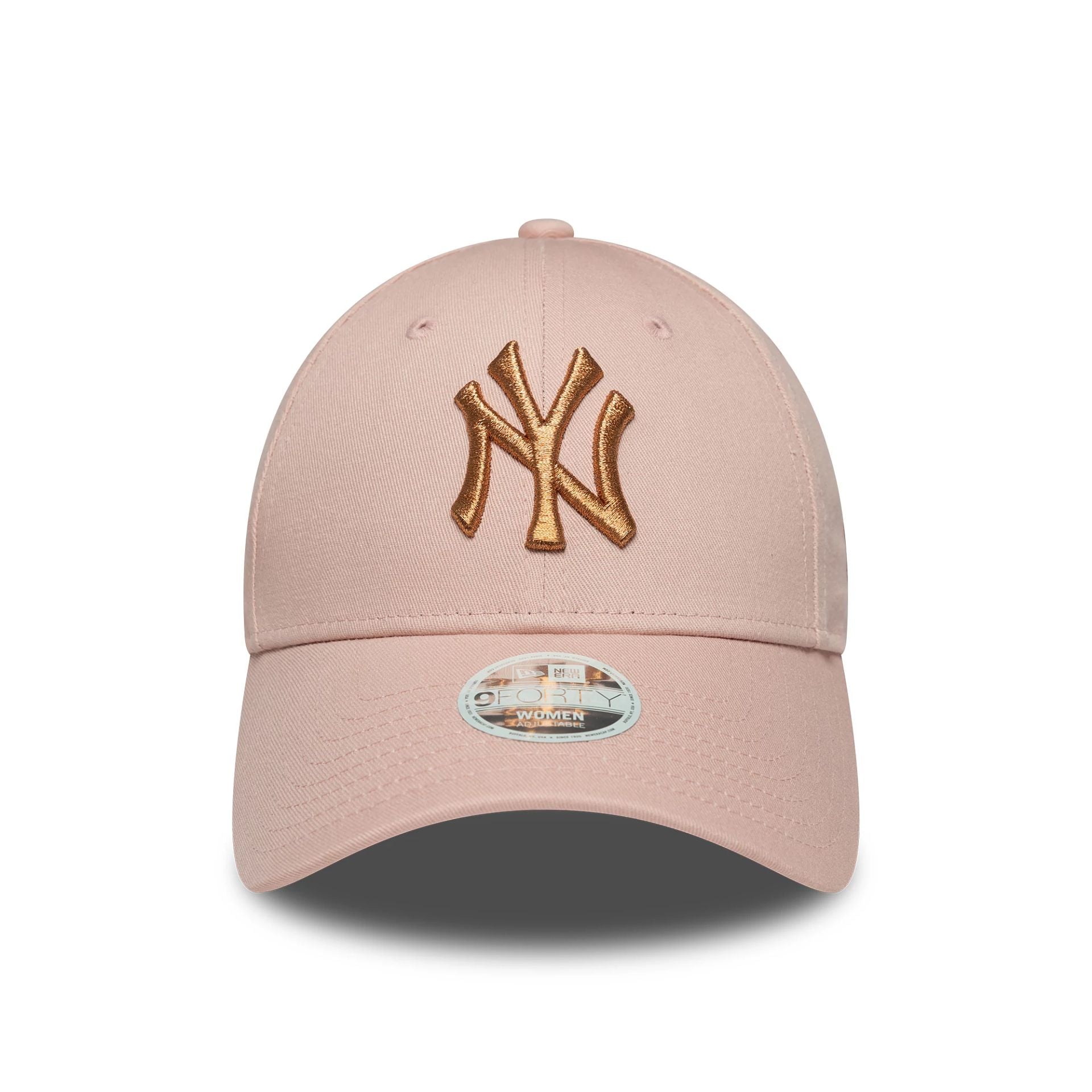 New York Yankees Womens Metallic Pastel Pink 9FORTY Adjustable Cap