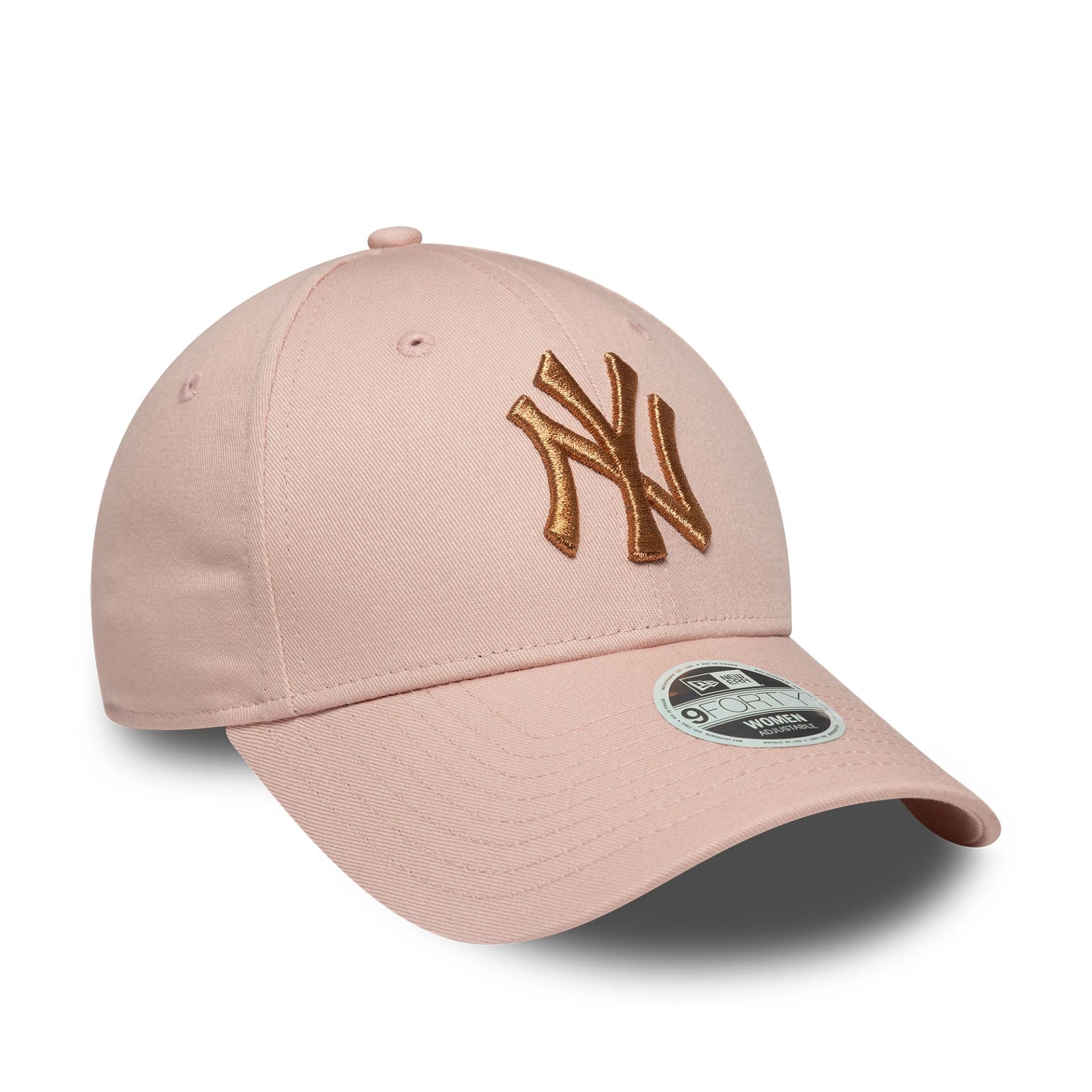 New York Yankees Womens Metallic Pastel Pink 9FORTY Adjustable Cap