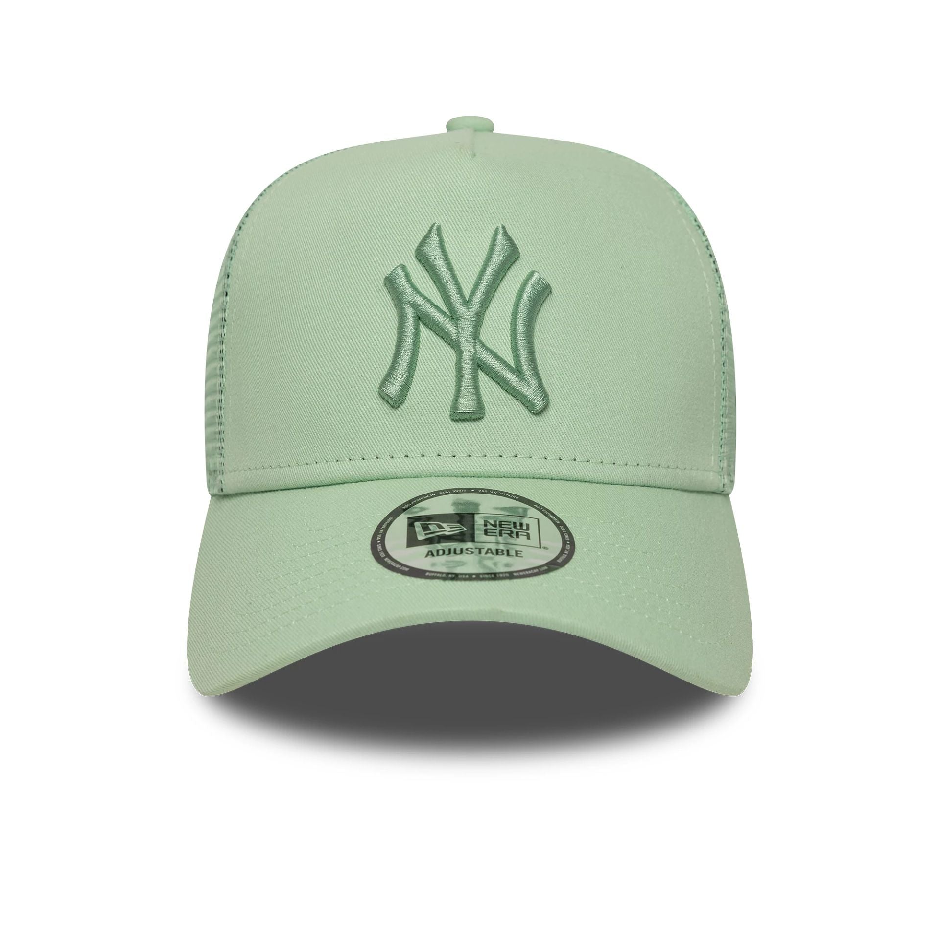 New York Yankees MLB League Essential Pastel Green 9FORTY A-Frame Trucker Adjustable Cap