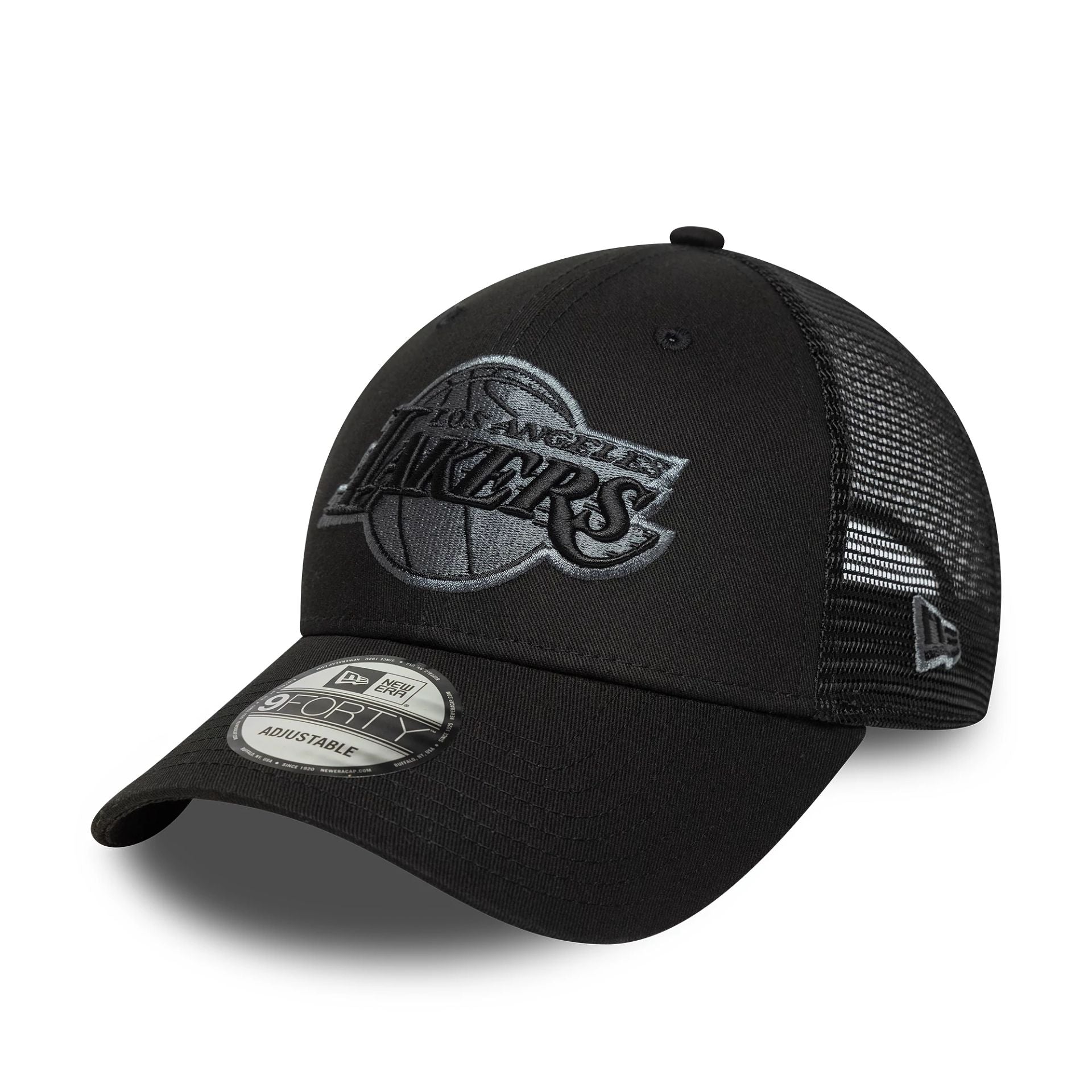 LA Lakers NBA Black 9FORTY Trucker Adjustable Cap