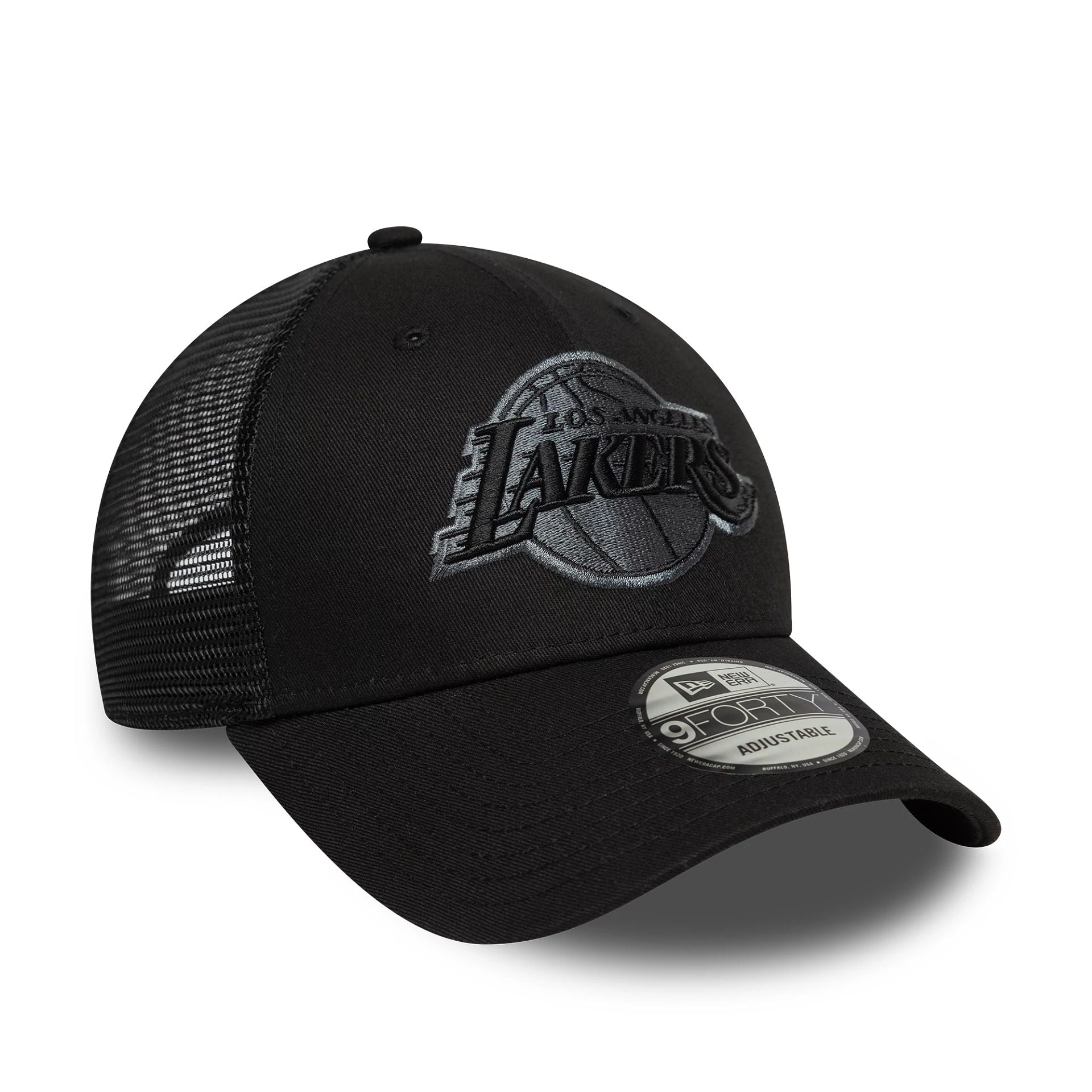 LA Lakers NBA Black 9FORTY Trucker Adjustable Cap