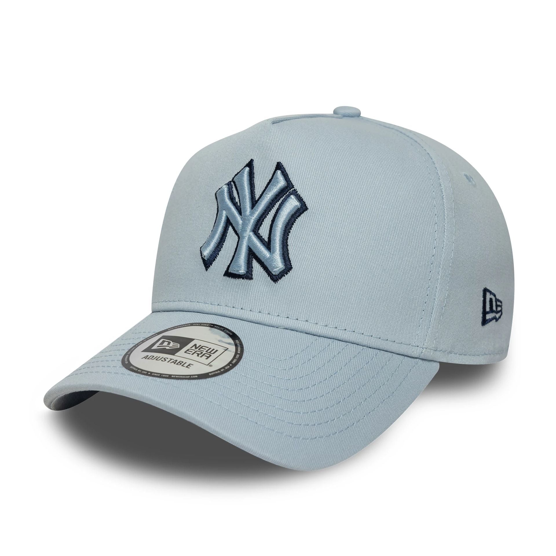 New York Yankees Team Outline Pastel Blue 9FORTY E-Frame Adjustable Cap