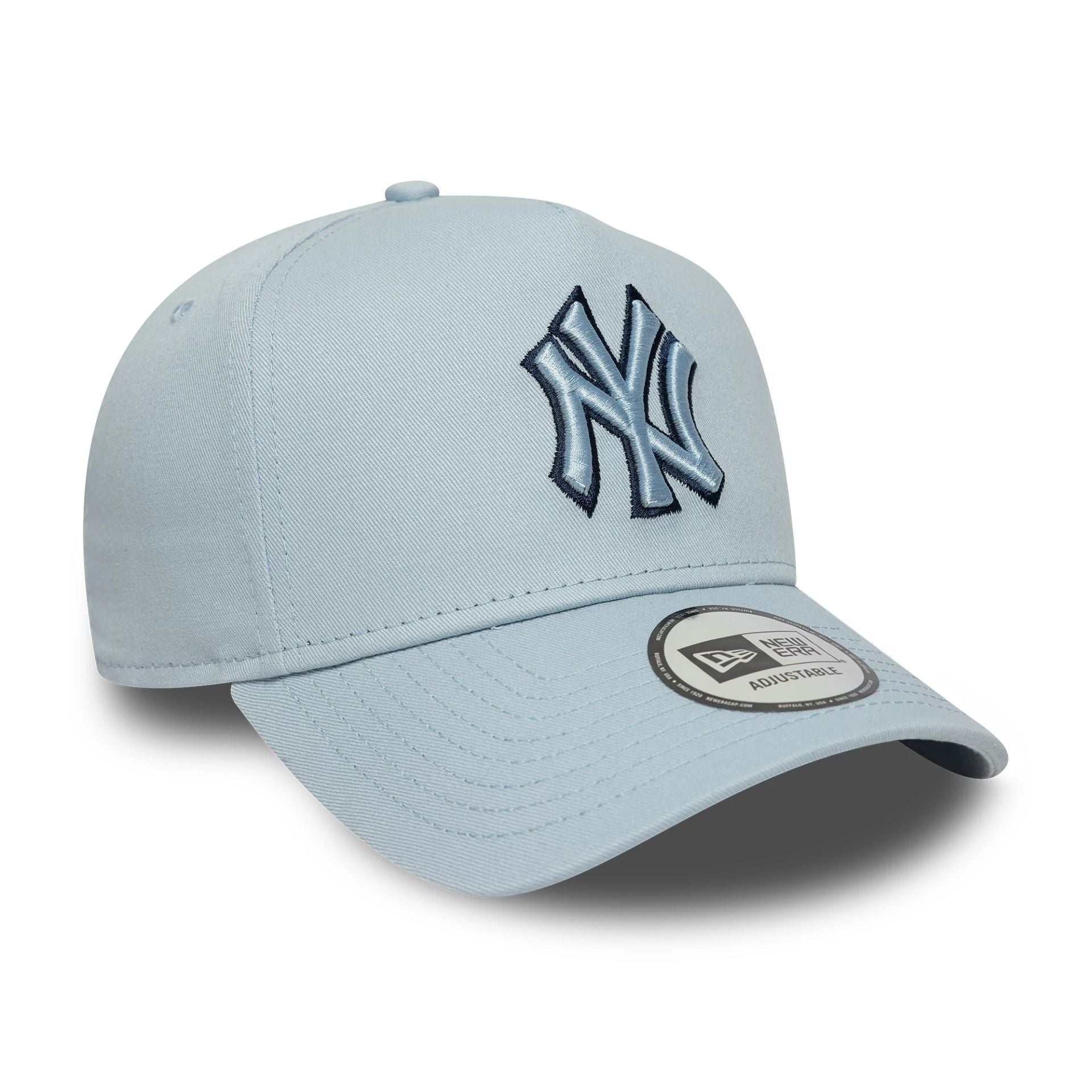 New York Yankees Team Outline Pastel Blue 9FORTY E-Frame Adjustable Cap