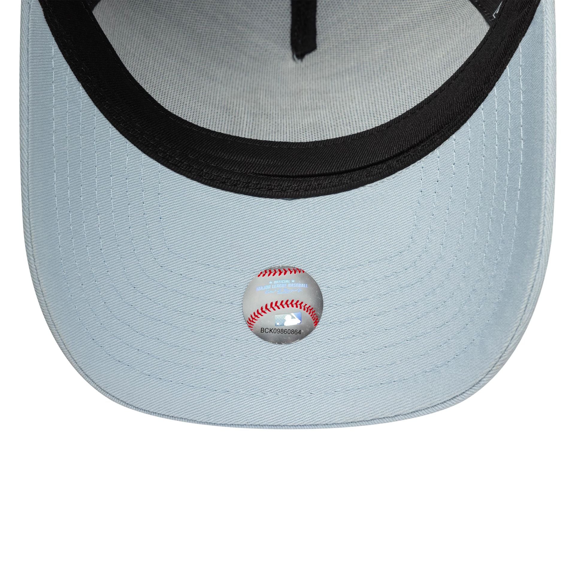New York Yankees Team Outline Pastel Blue 9FORTY E-Frame Adjustable Cap