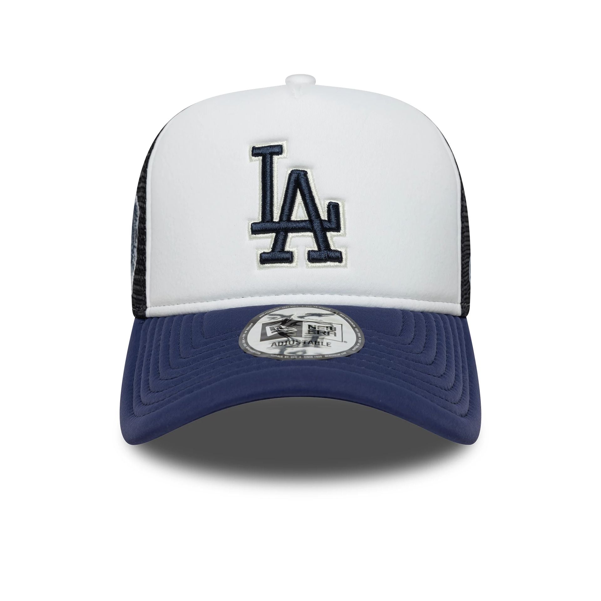 LA Dodgers MLB World Series Navy 9FORTY E-Frame Trucker Adjustable Cap