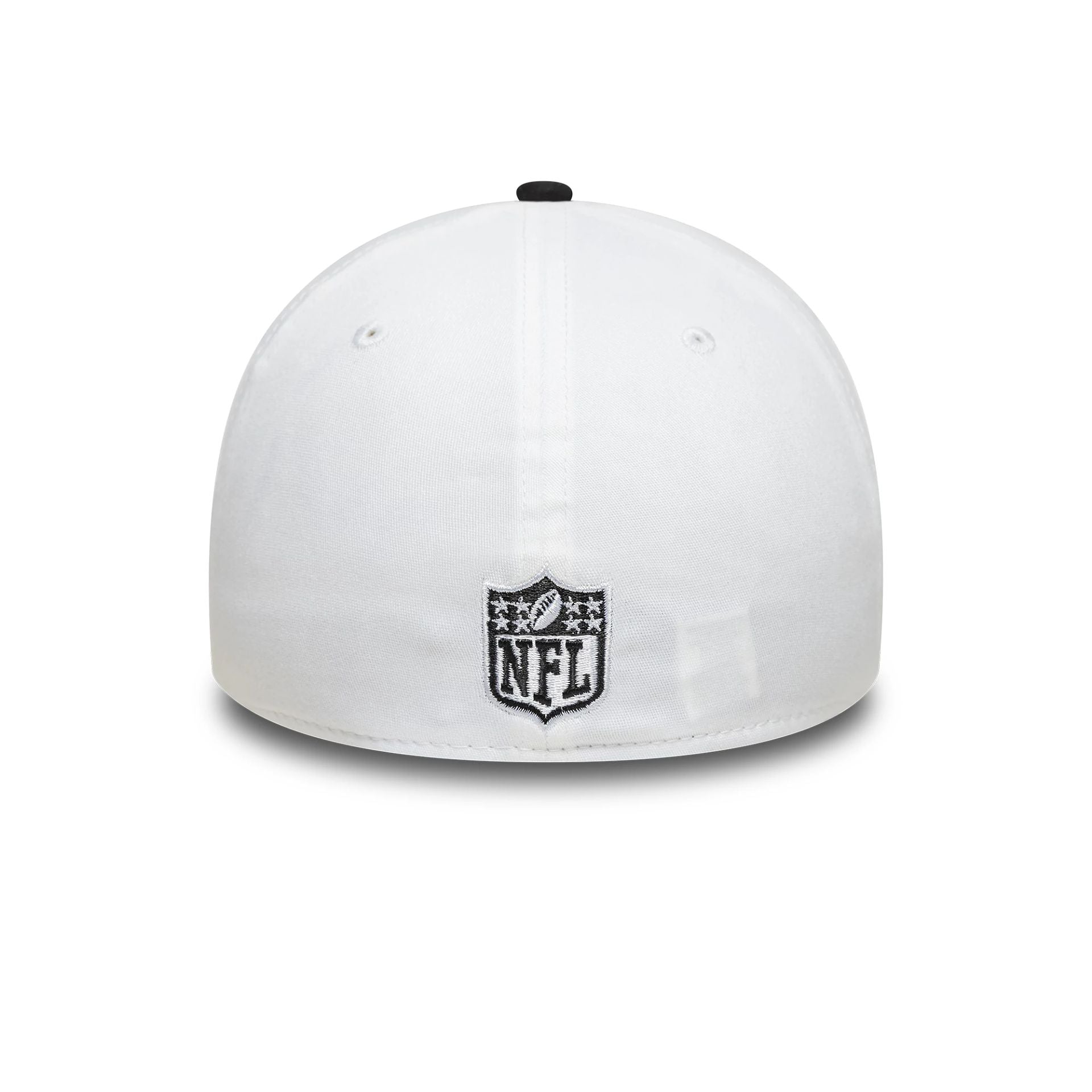 Las Vegas Raiders NFL Team Logo White 39THIRTY Stretch Fit Adjustable Cap