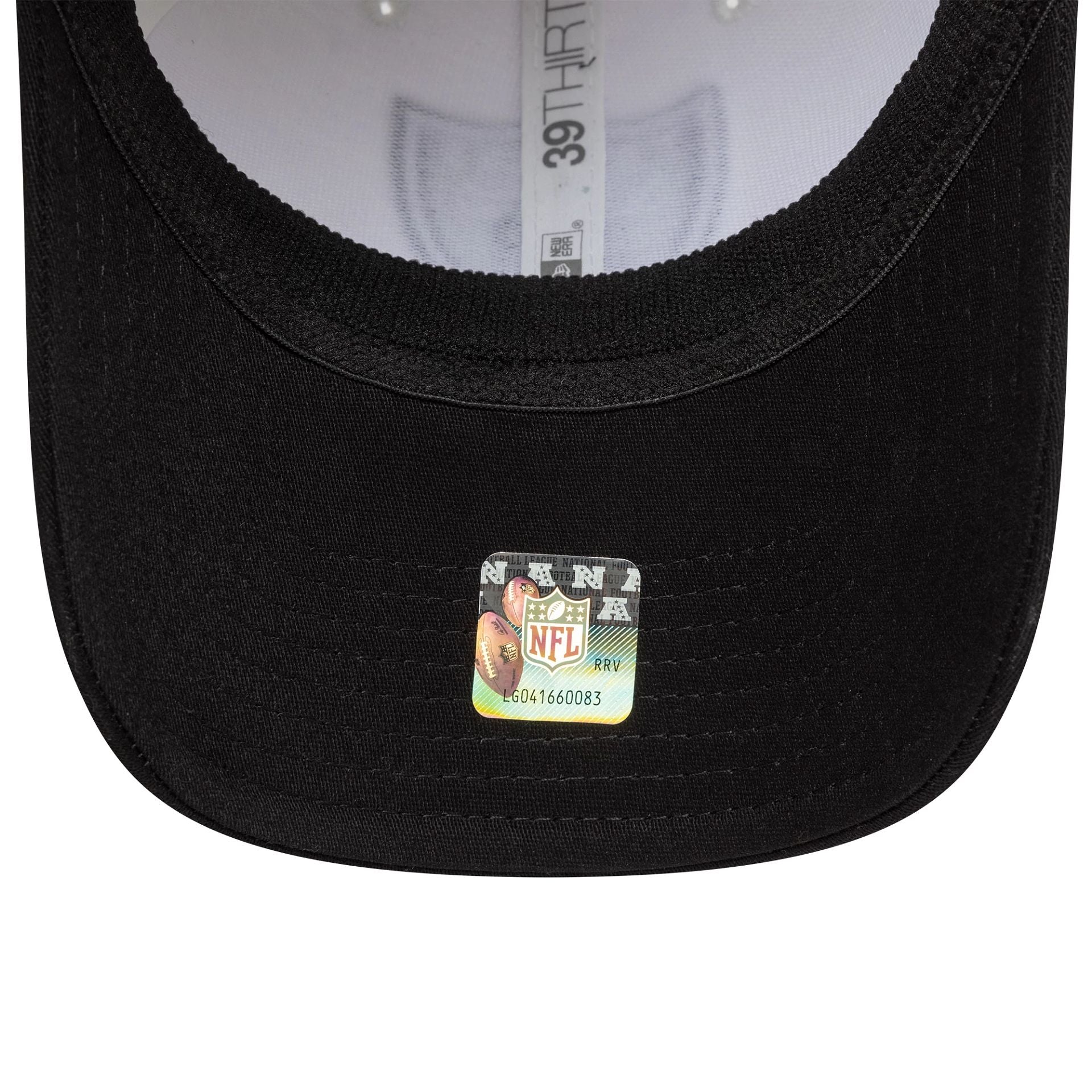 Las Vegas Raiders NFL Team Logo White 39THIRTY Stretch Fit Adjustable Cap