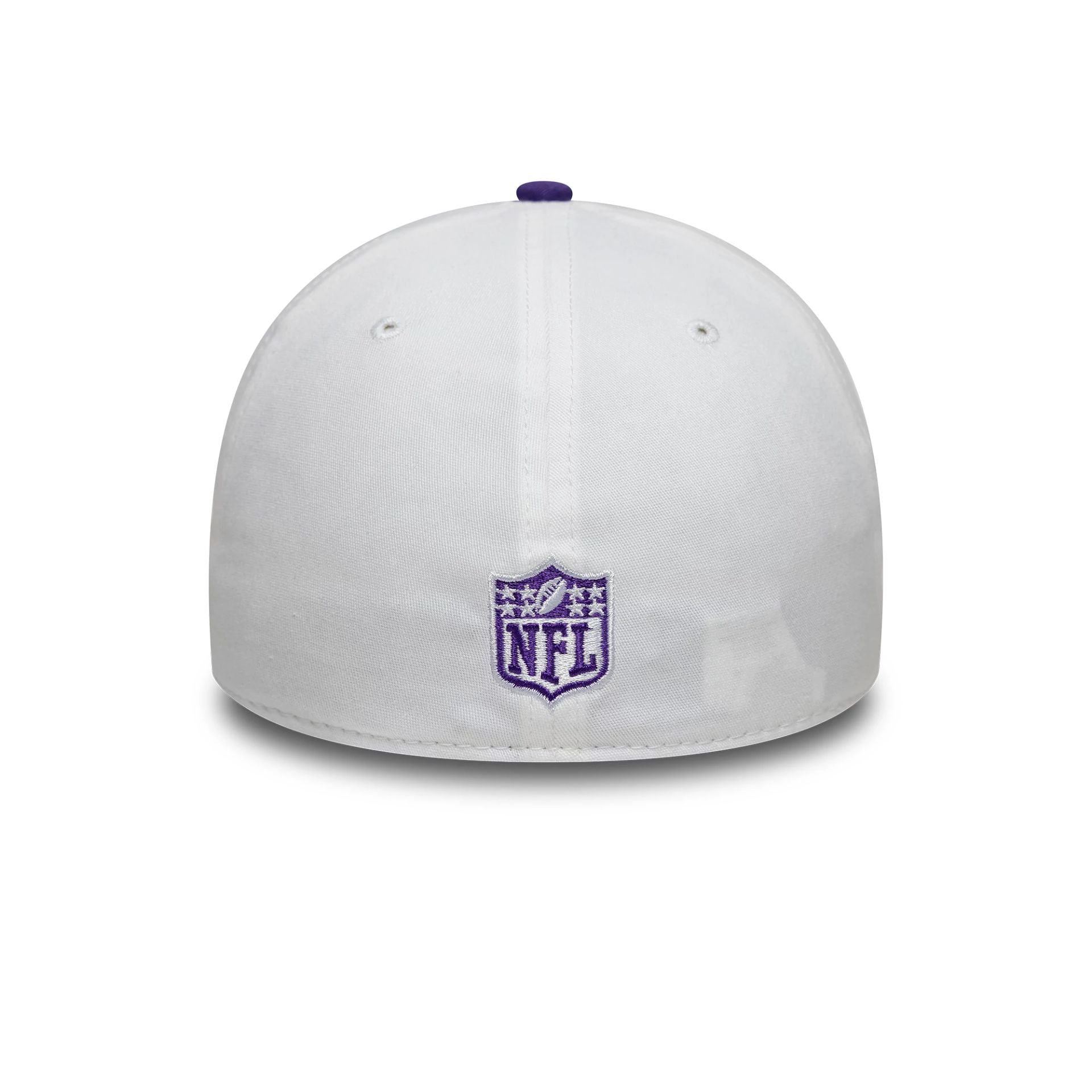 Minnesota Vikings NFL Team Logo White 39THIRTY Stretch Fit Adjustable Cap