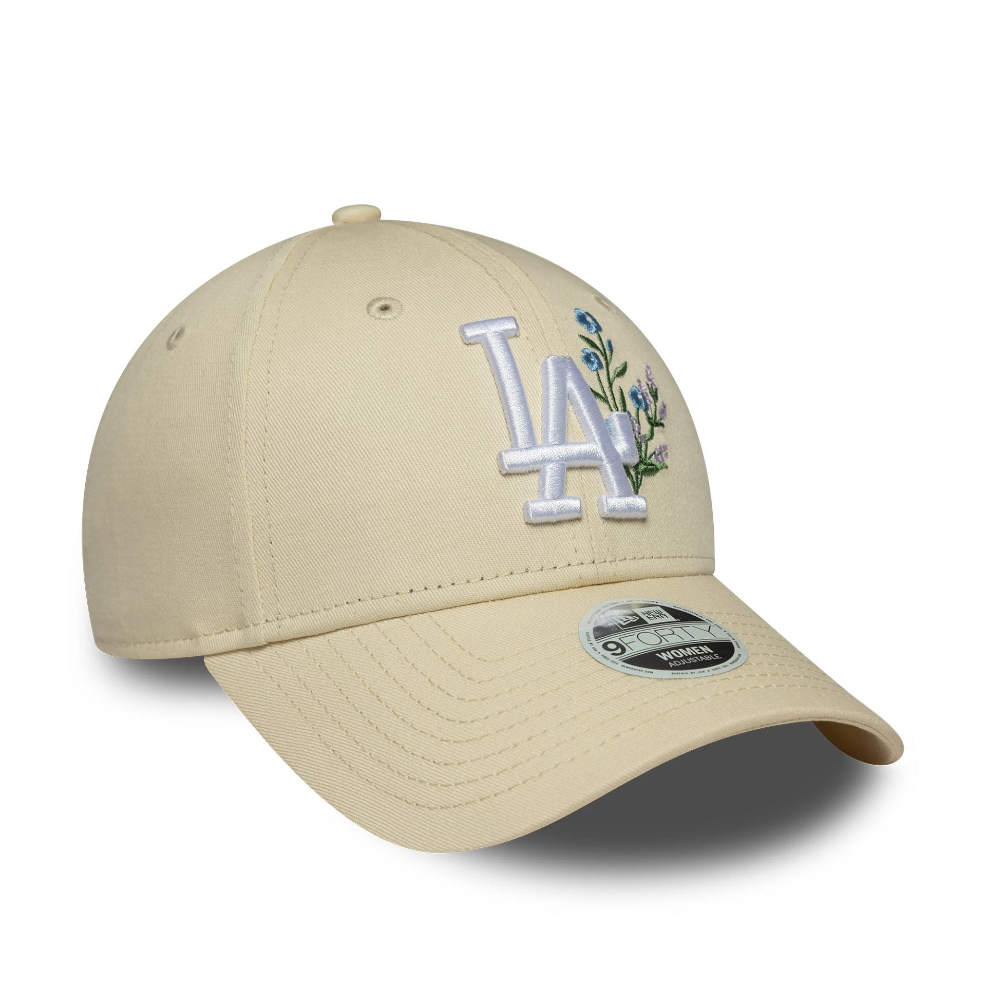 LA Dodgers Womens MLB Floral Icon Cream 9FORTY Adjustable Cap