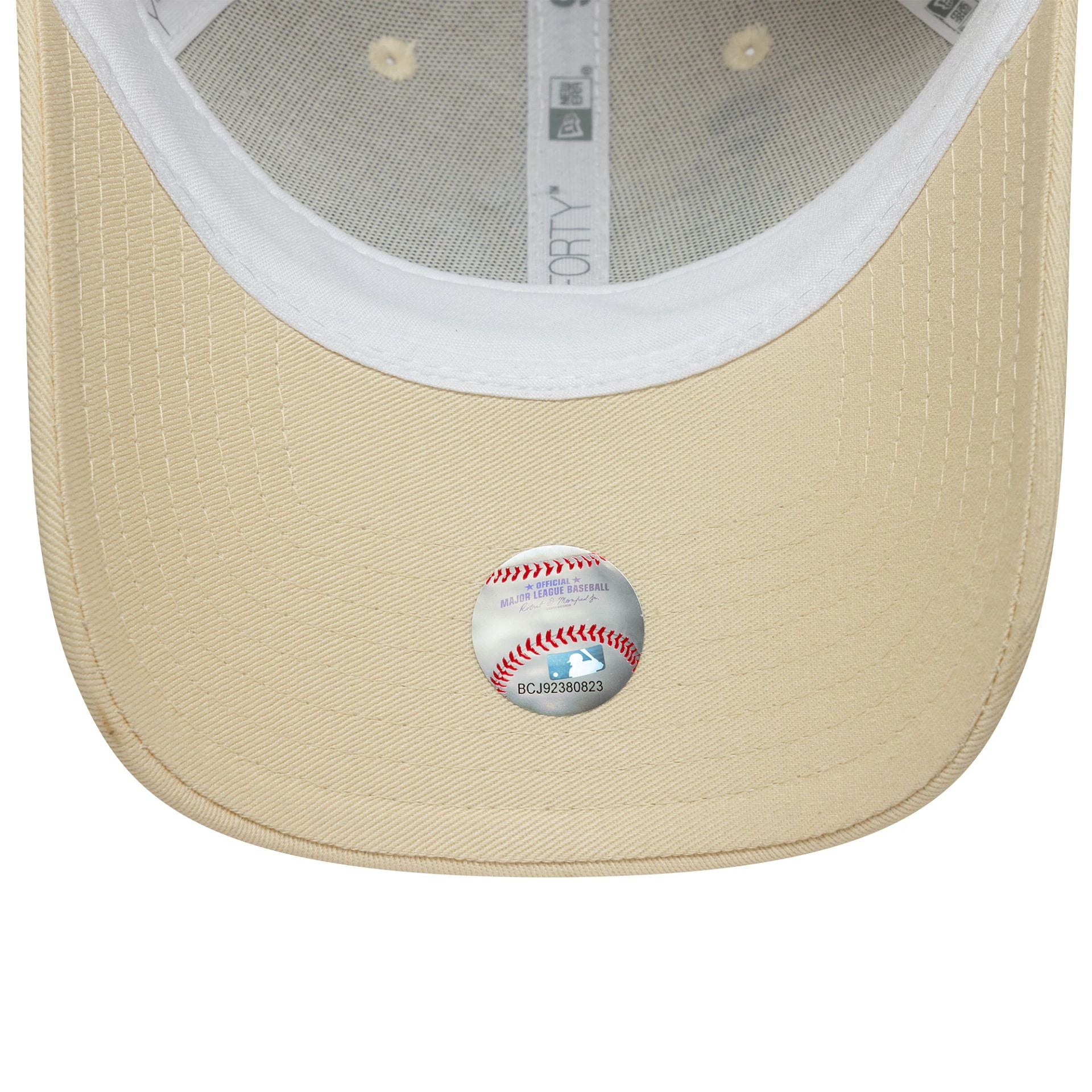 New York Yankees Womens MLB Beaded Cream 9FORTY Adjustable Cap