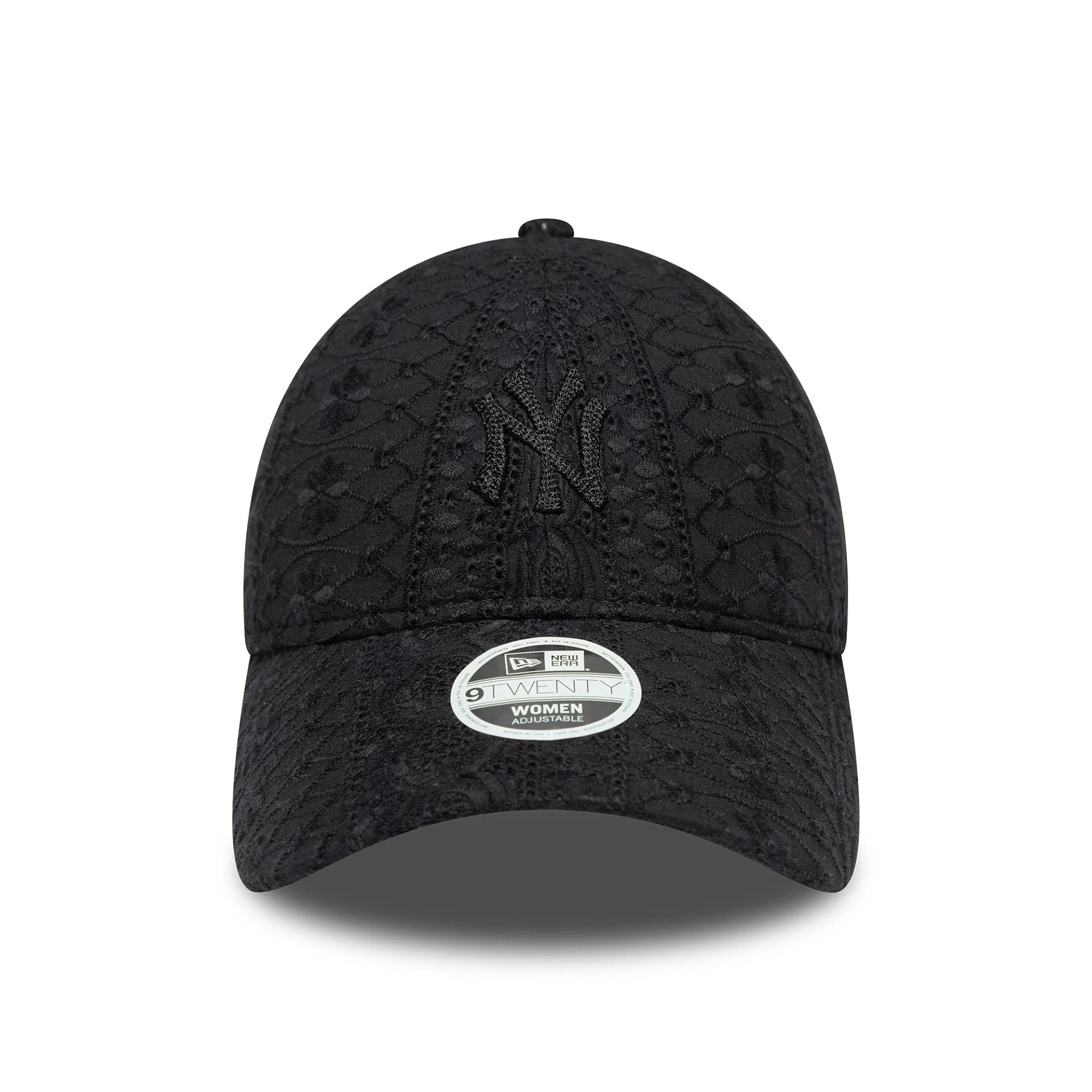 New York Yankees Womens MLB Broderie Black 9TWENTY Adjustable Cap