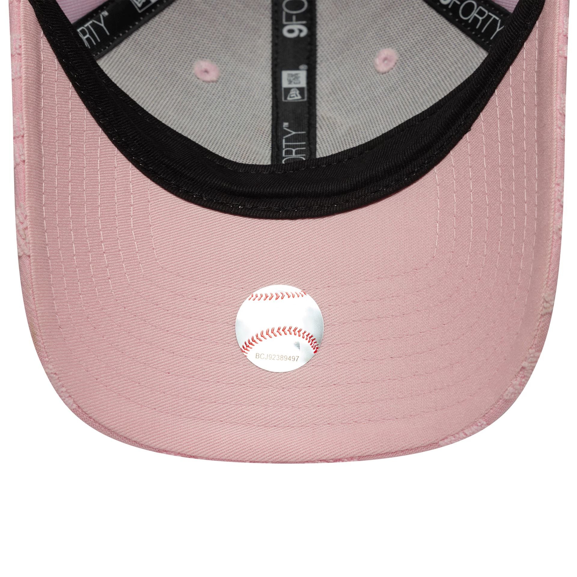 New York Yankees Womens MLB Floral Towelling Pastel Pink 9FORTY Adjustable Cap