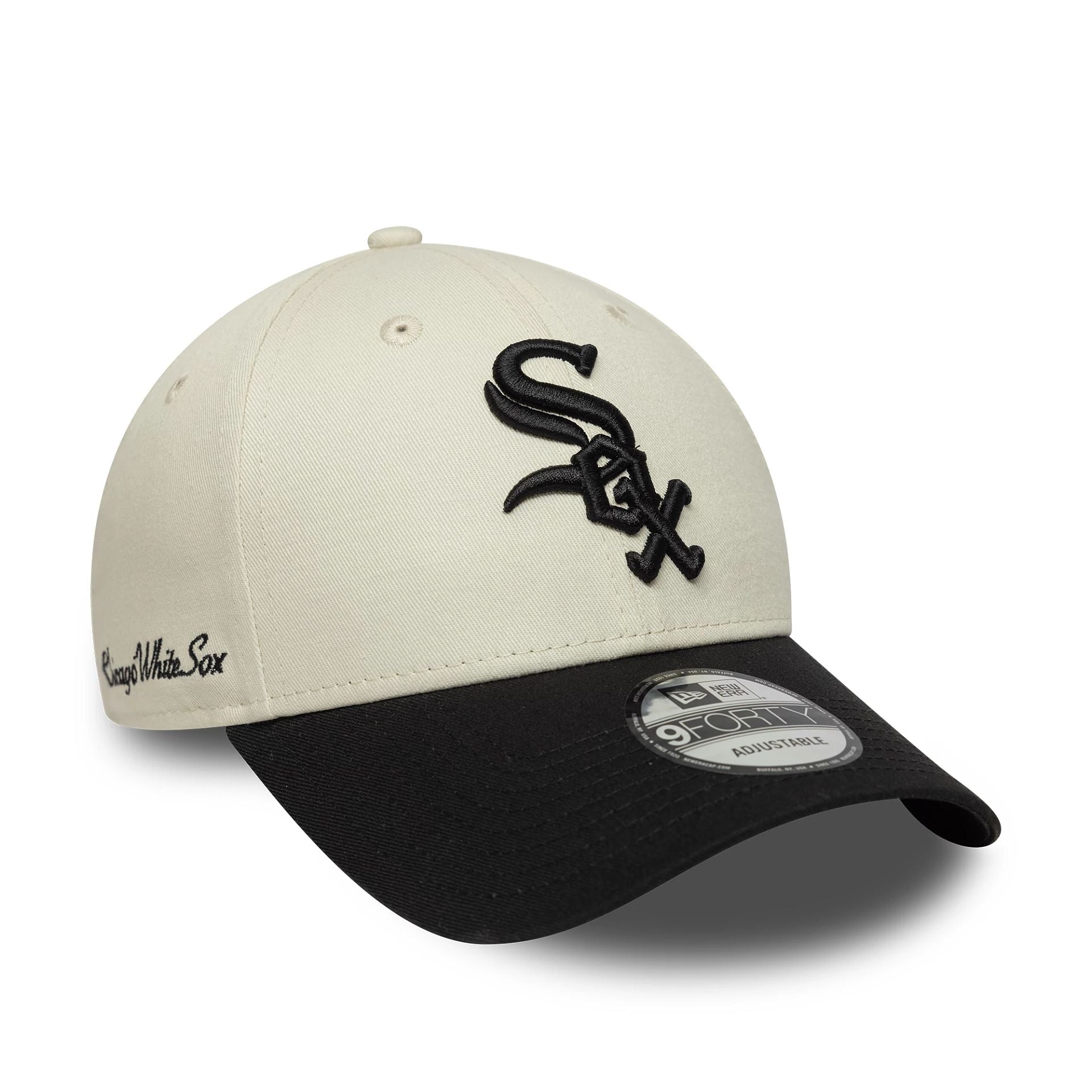 Chicago White Sox MLB Side Script Cream 9FORTY Adjustable Cap