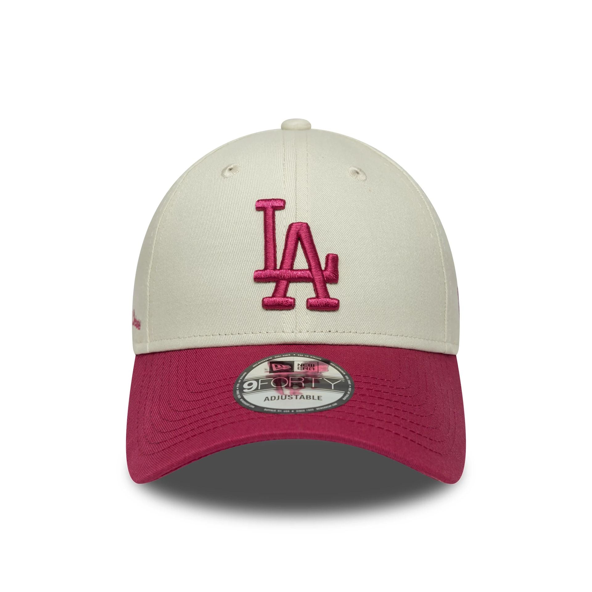 LA Dodgers MLB Side Script Cream 9FORTY Adjustable Cap