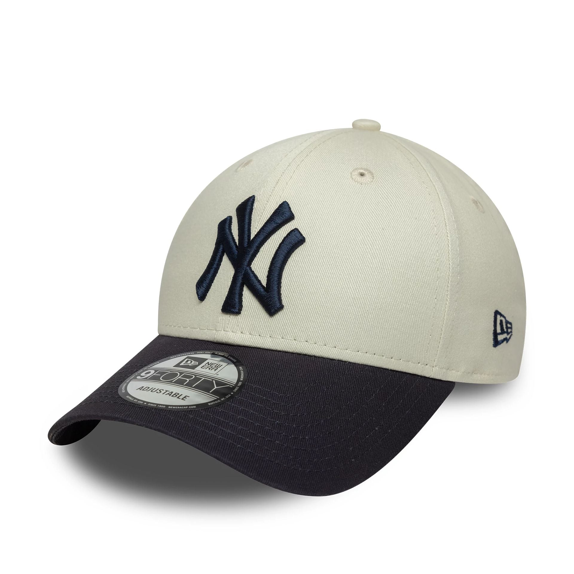 New York Yankees MLB Side Script Cream 9FORTY Adjustable Cap