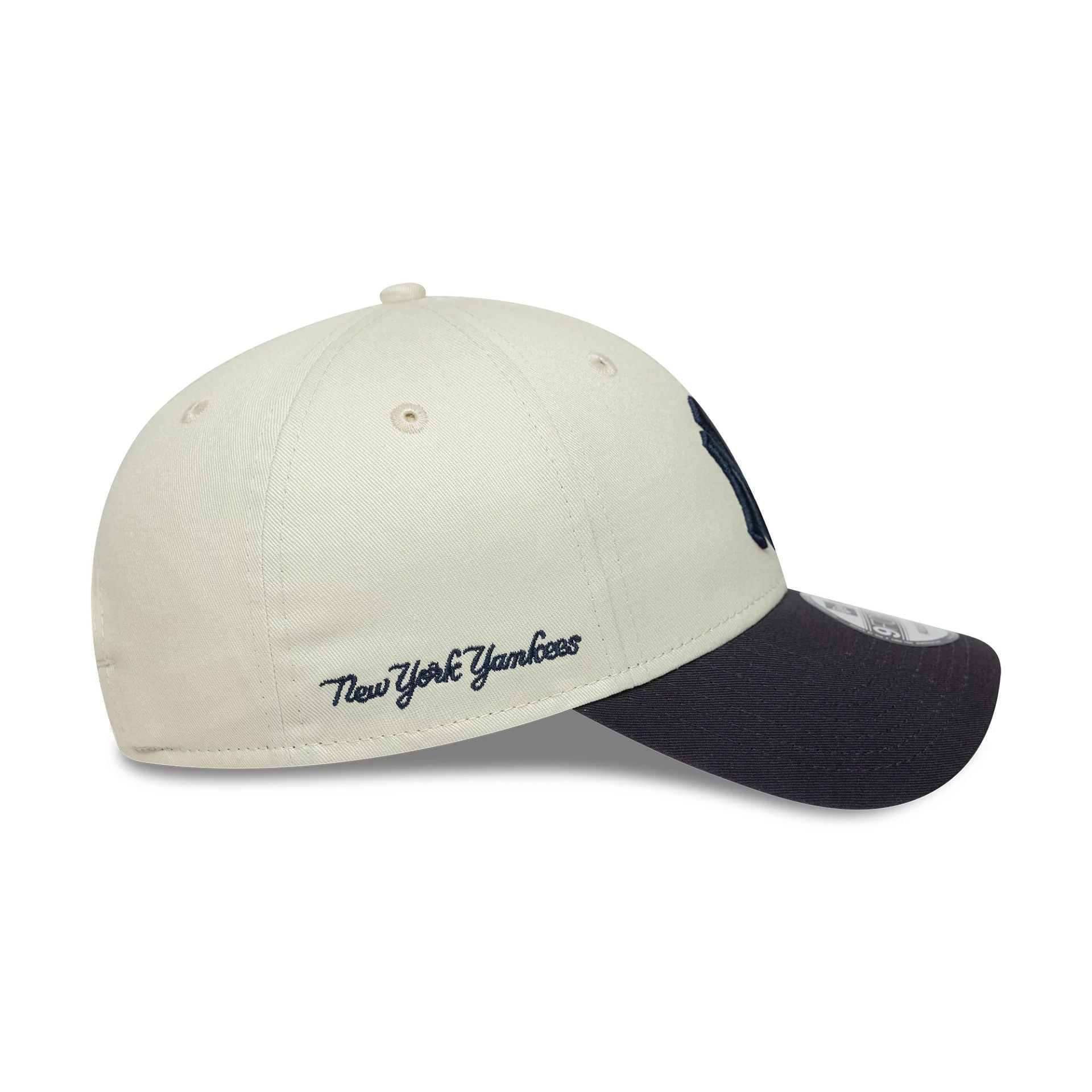 New York Yankees MLB Side Script Cream 9FORTY Adjustable Cap