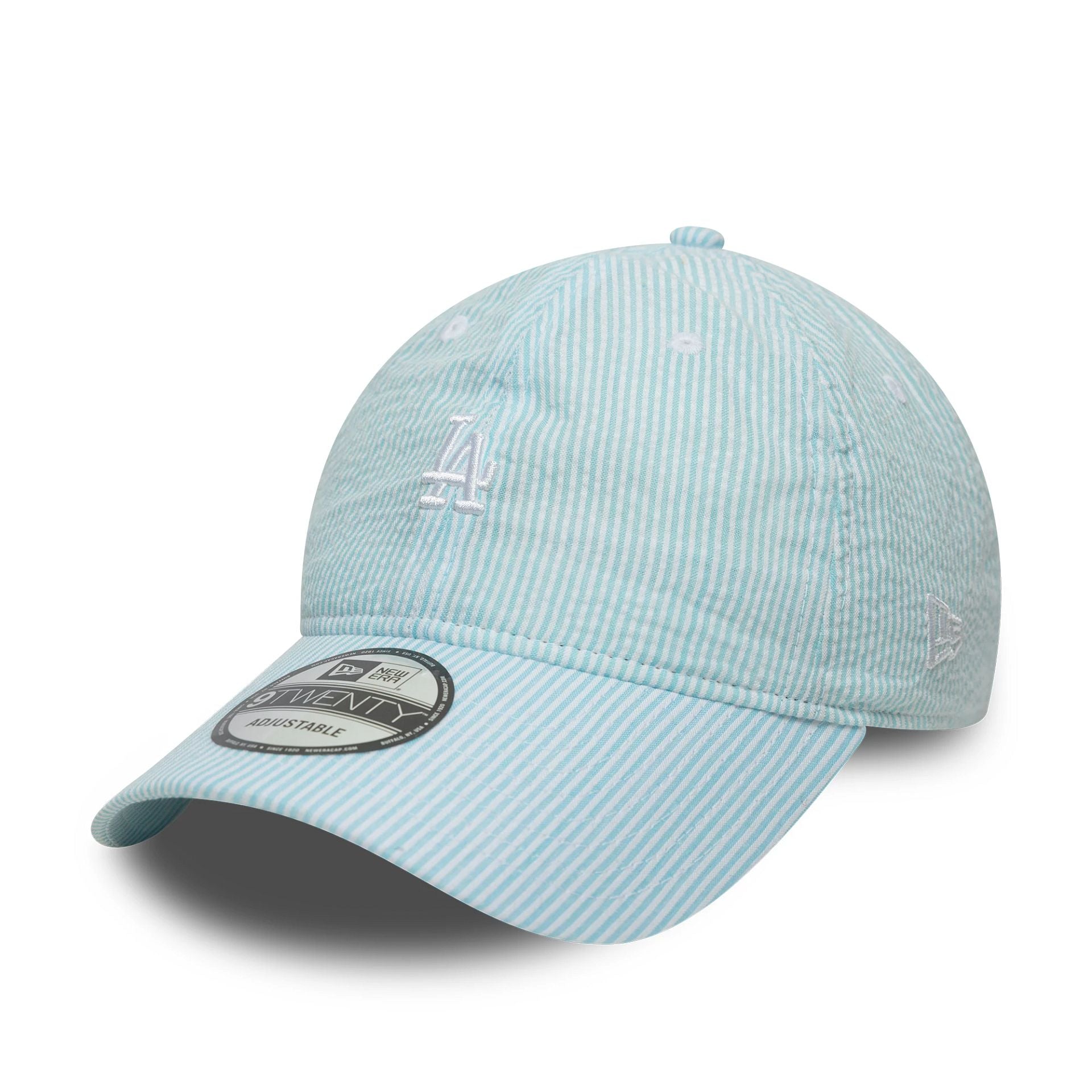LA Dodgers MLB Seersucker Pastel Green 9TWENTY Adjustable Cap