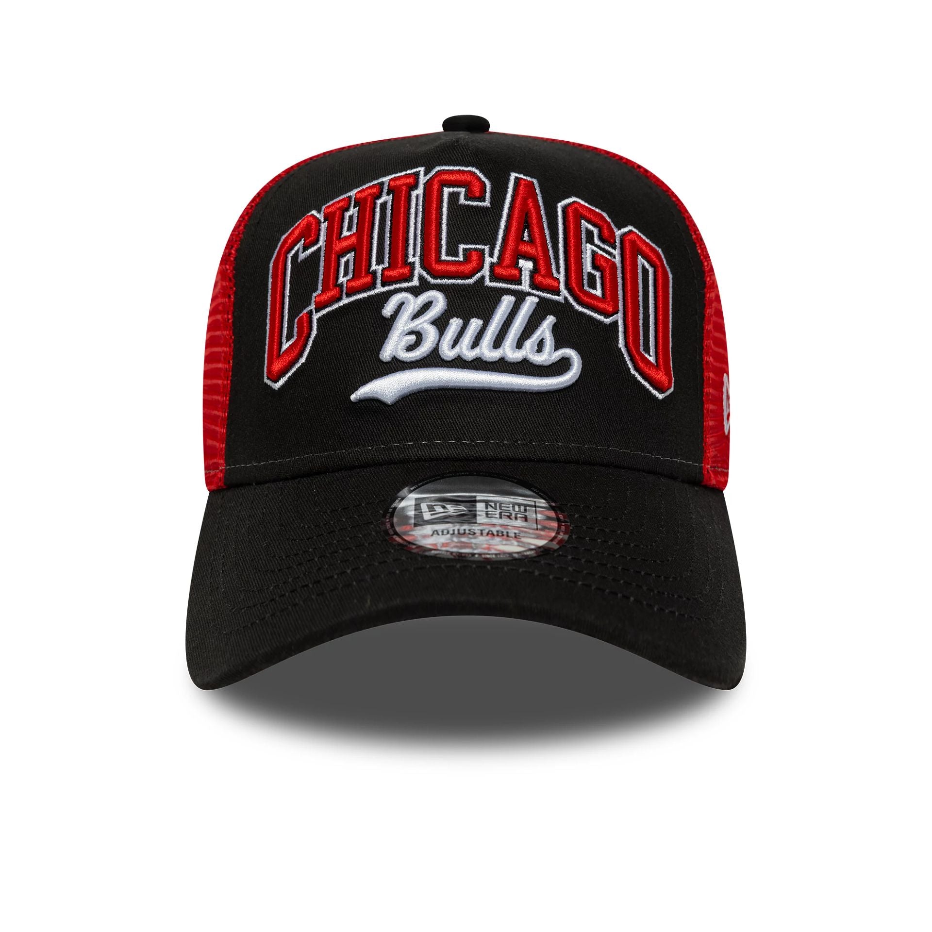 Chicago Bulls NBA Script Black 9FORTY E-Frame Trucker Adjustable Cap