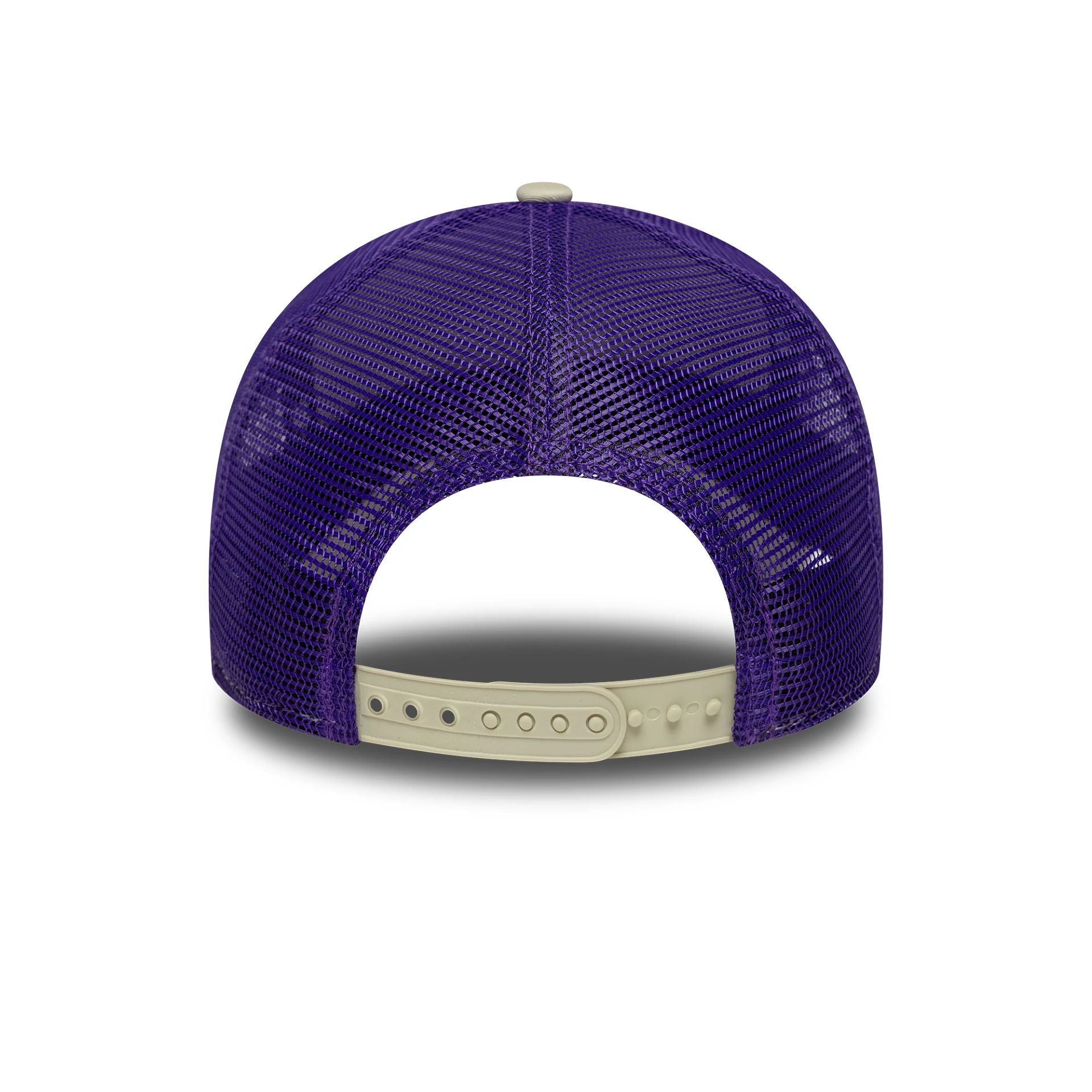 LA Lakers NBA Script Cream 9FORTY E-Frame Trucker Adjustable Cap