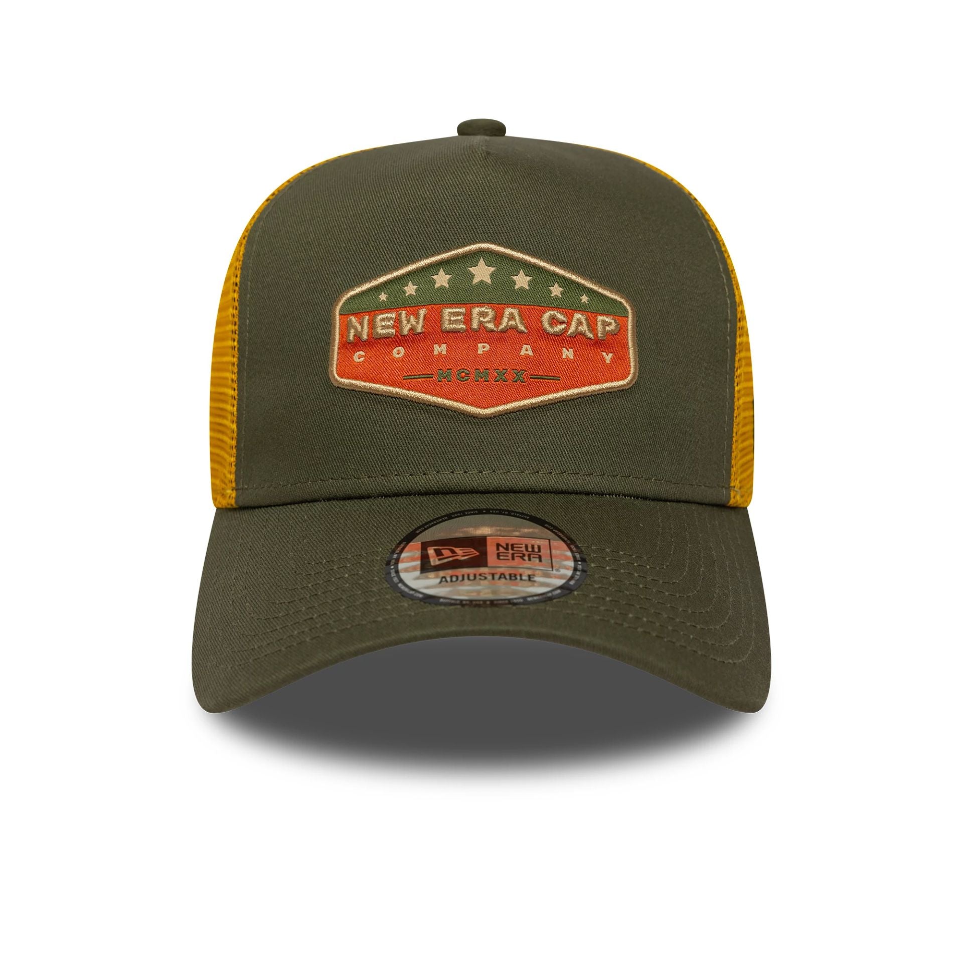 New Era Cotton Patch Green 9FORTY A-Frame Trucker Adjustable Cap