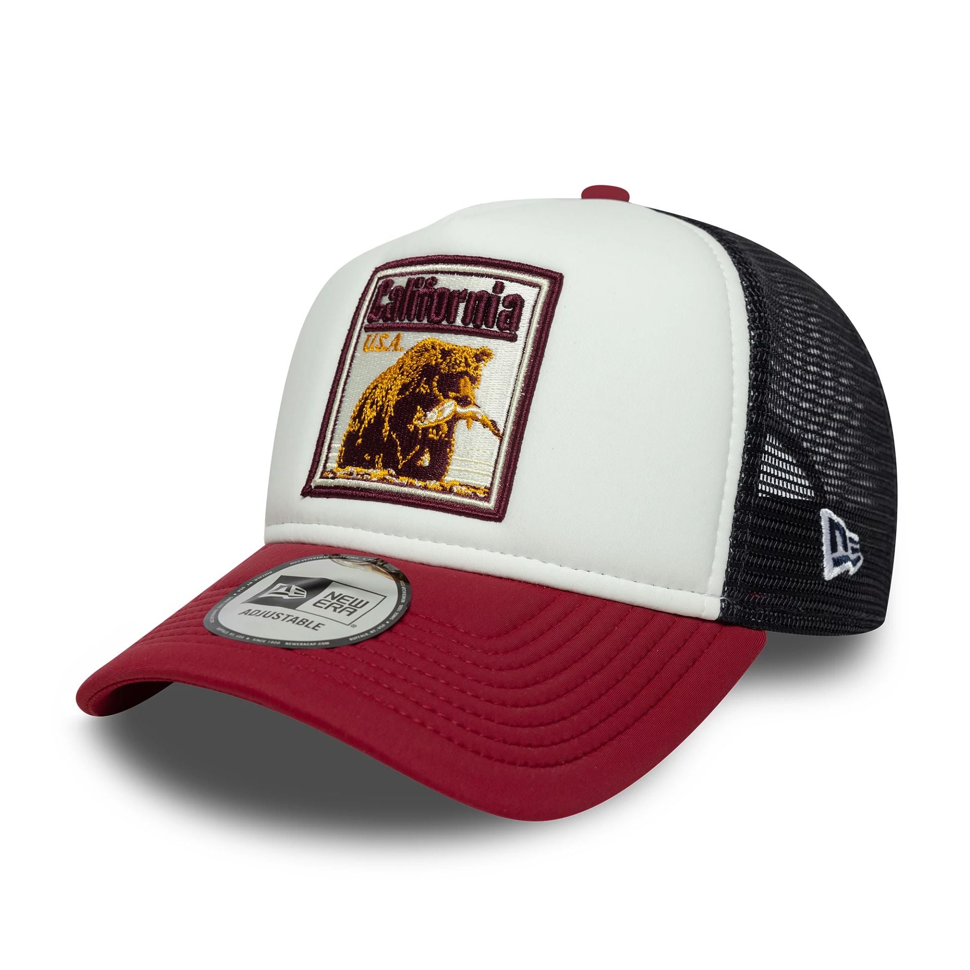 New Era Graphic Patch White 9FORTY A-Frame Trucker Adjustable Cap