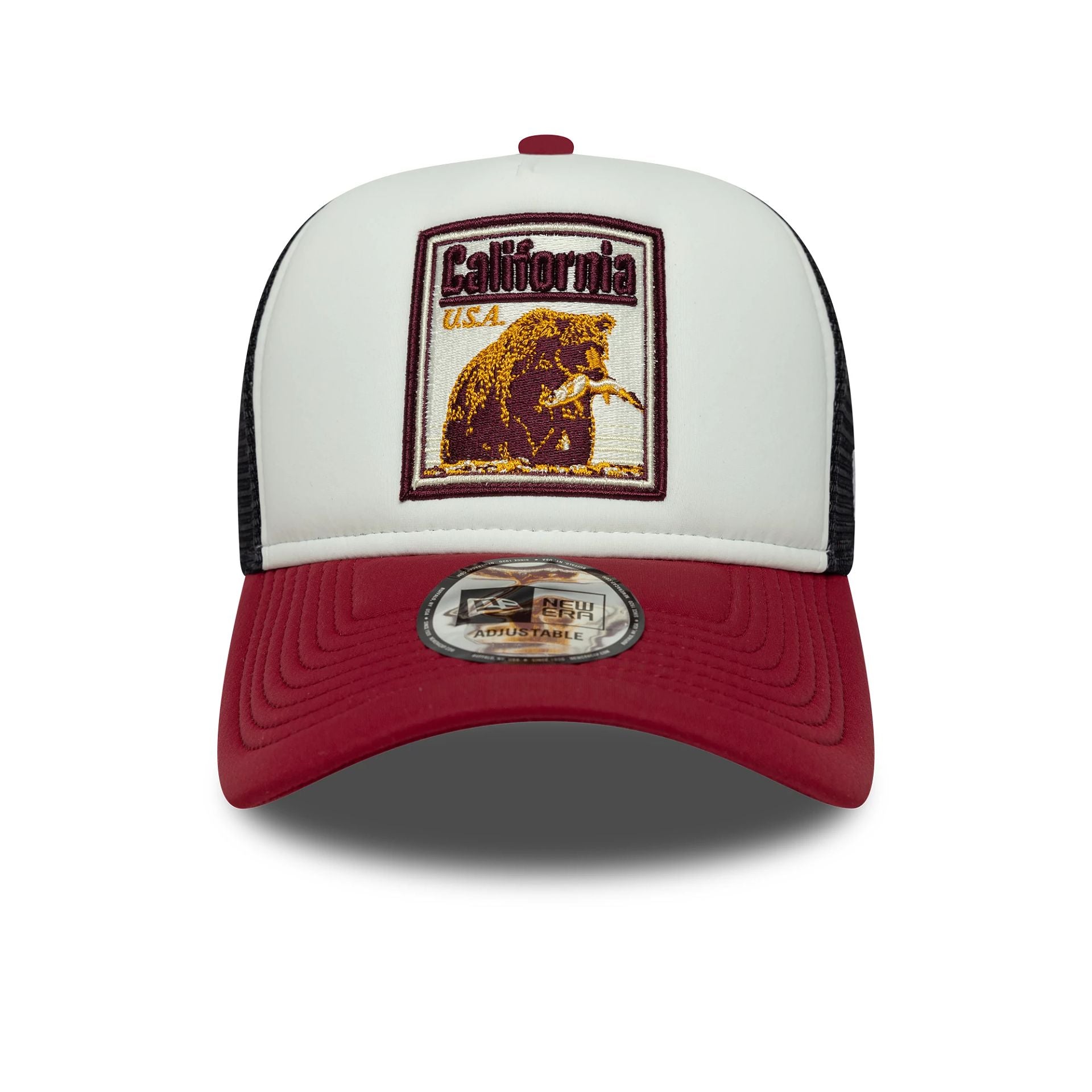 New Era Graphic Patch White 9FORTY A-Frame Trucker Adjustable Cap