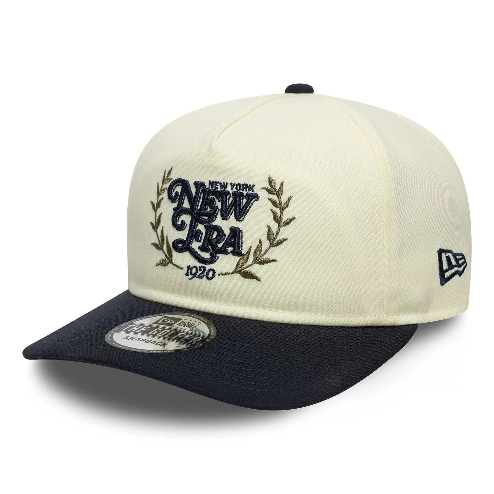 New Era Cream Pre-curved Golfer Adjustable Cap