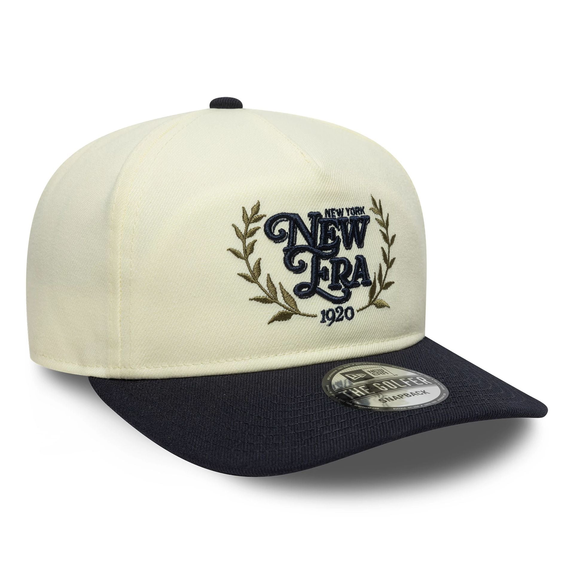 New Era Cream Pre-curved Golfer Adjustable Cap