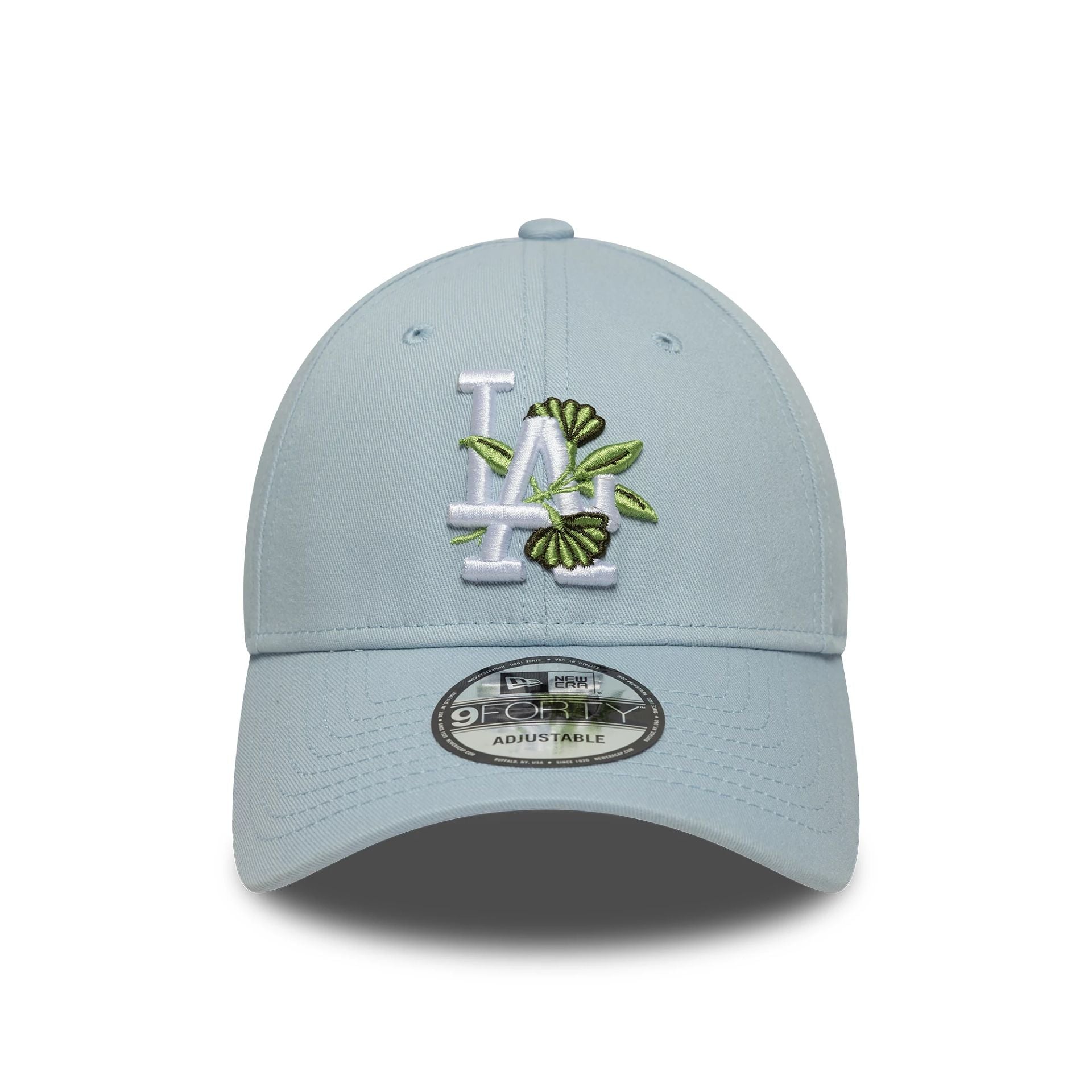 LA Dodgers MLB Floral Icon Pastel Blue 9FORTY Adjustable Cap
